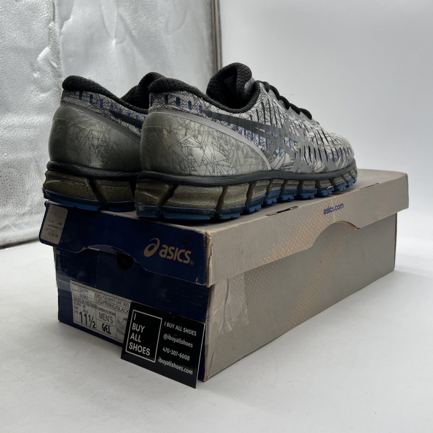 Size 11.5 - ASICS GEL-Quantum 360 Low Gray (T5J1N-9390)