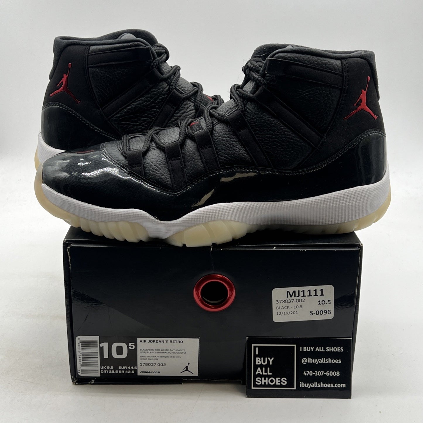 Size 10.5 - Air Jordan 11 Retro 72-10 2015 (378037-002)