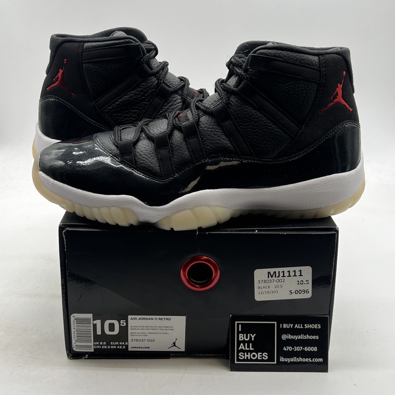Size 10.5 - Air Jordan 11 Retro 72-10 2015 (378037-002)