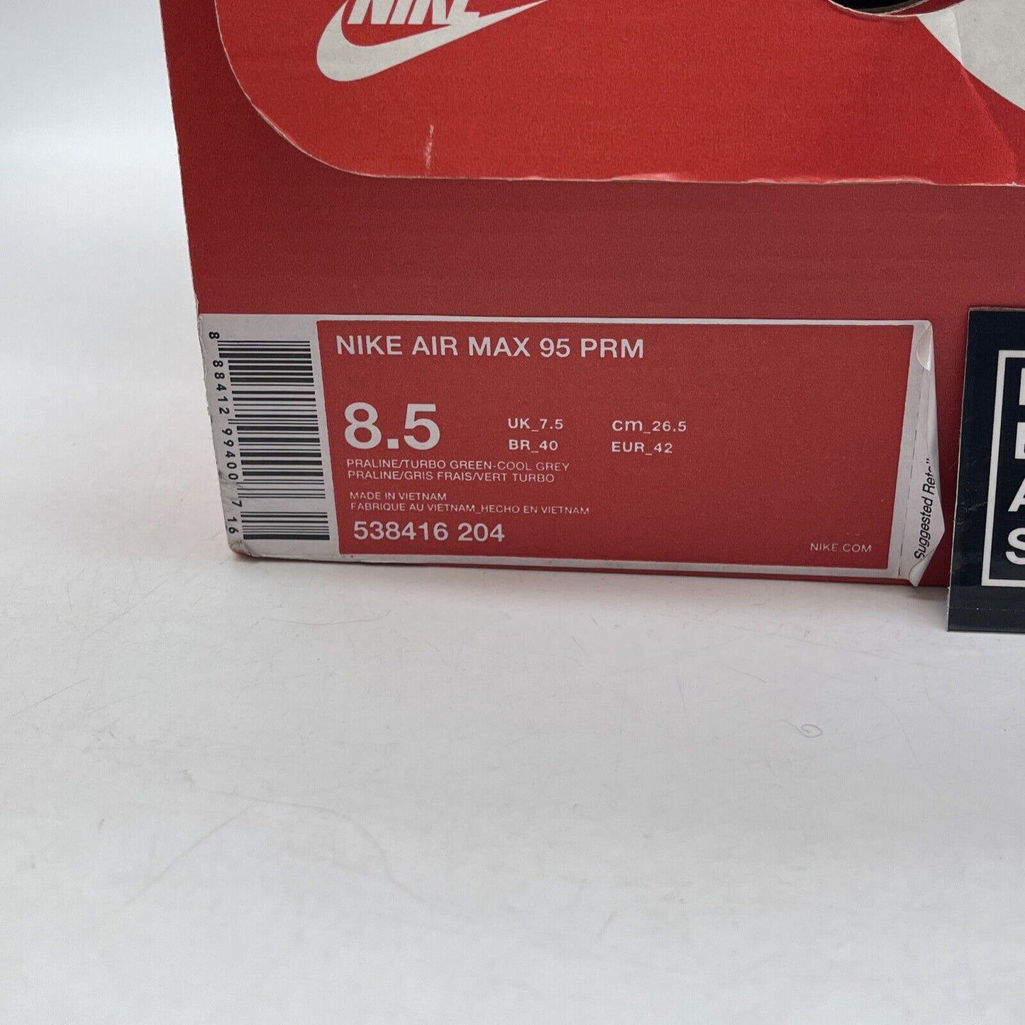 Size 8.5 - Nike Air Max 95 Premium Mega Blue Brown Suede Leather (538416-204)