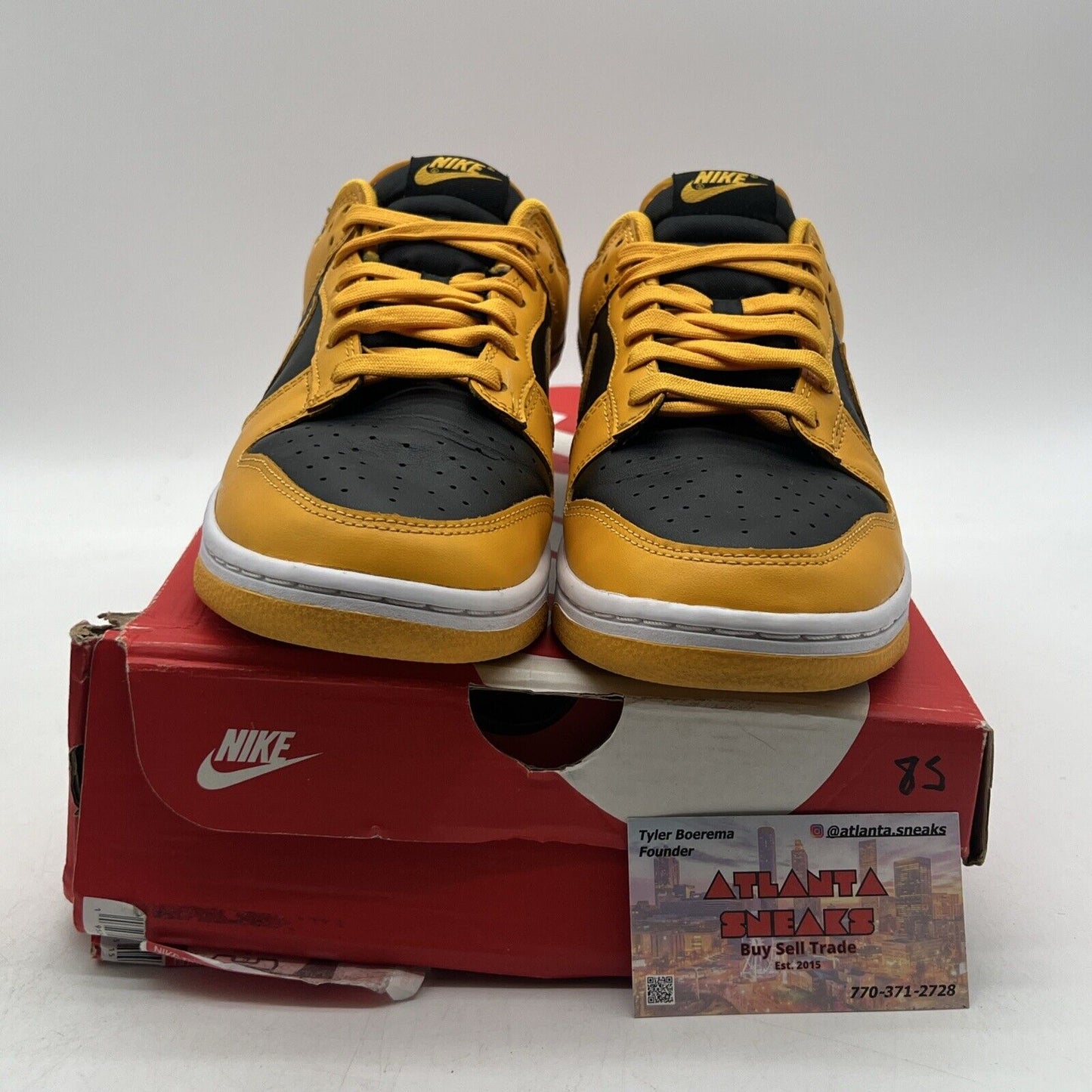 Size 9.5 - Nike Dunk Low Goldenrod Black White Yellow Leather (DD1391-004)