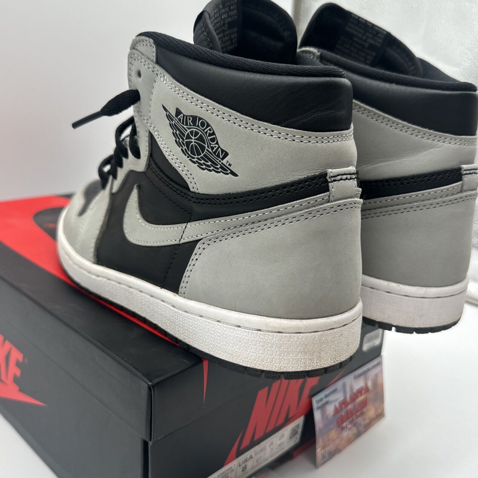 Size 8 - Jordan 1 Retro OG High Shadow 2.0 Grey White Black Leather And Suede