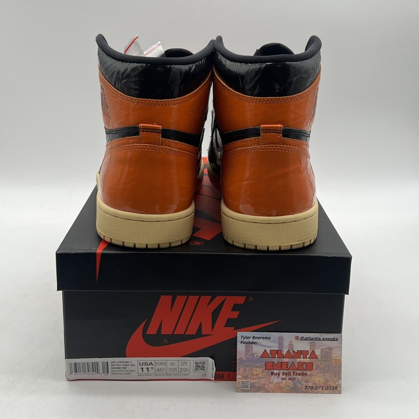 Size 11.5 - Jordan 1 Retro OG High Shattered Backboard 3.0 Orange (5555088-028)