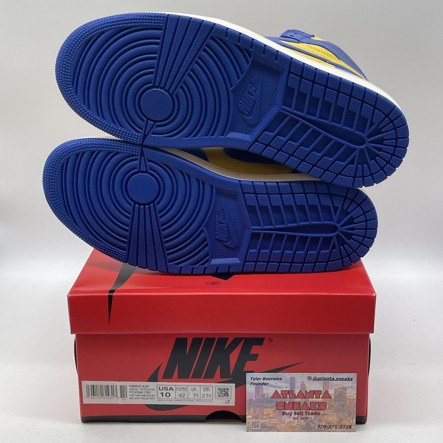 Size 10W - Air Jordan 1 Retro OG High Reverse  Lany White Blue (FD2596-700)