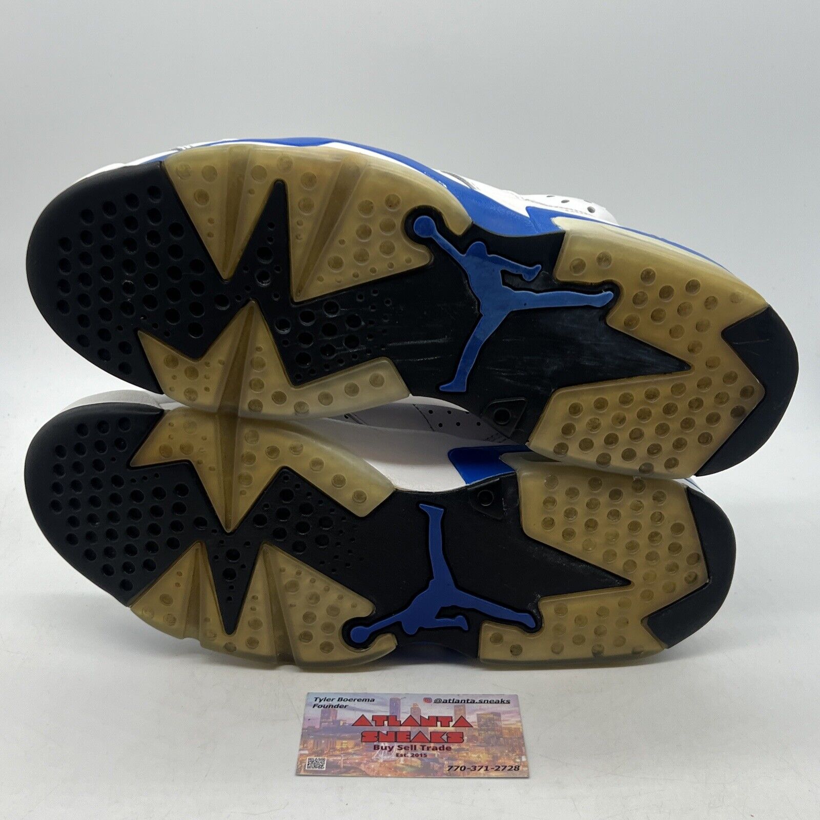 Size 11 - Air Jordan 6 Retro 2014 Sport Blue White Black Blue Leather 384664-107