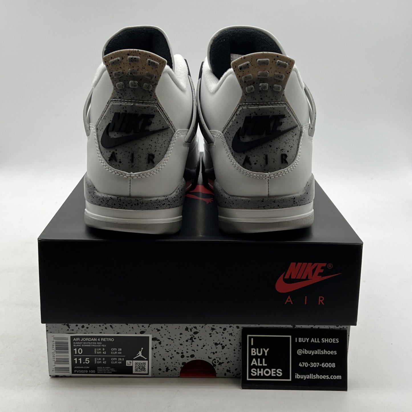 Size 10 - Air Jordan 4 Retro OG 2025 White Cement (FV5029-100)