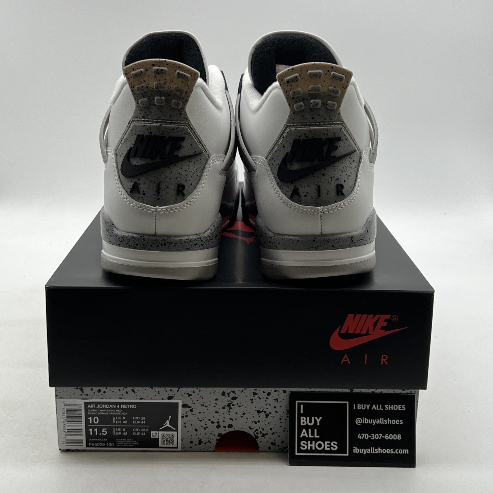 Size 10 - Air Jordan 4 Retro OG 2025 White Cement (FV5029-100)