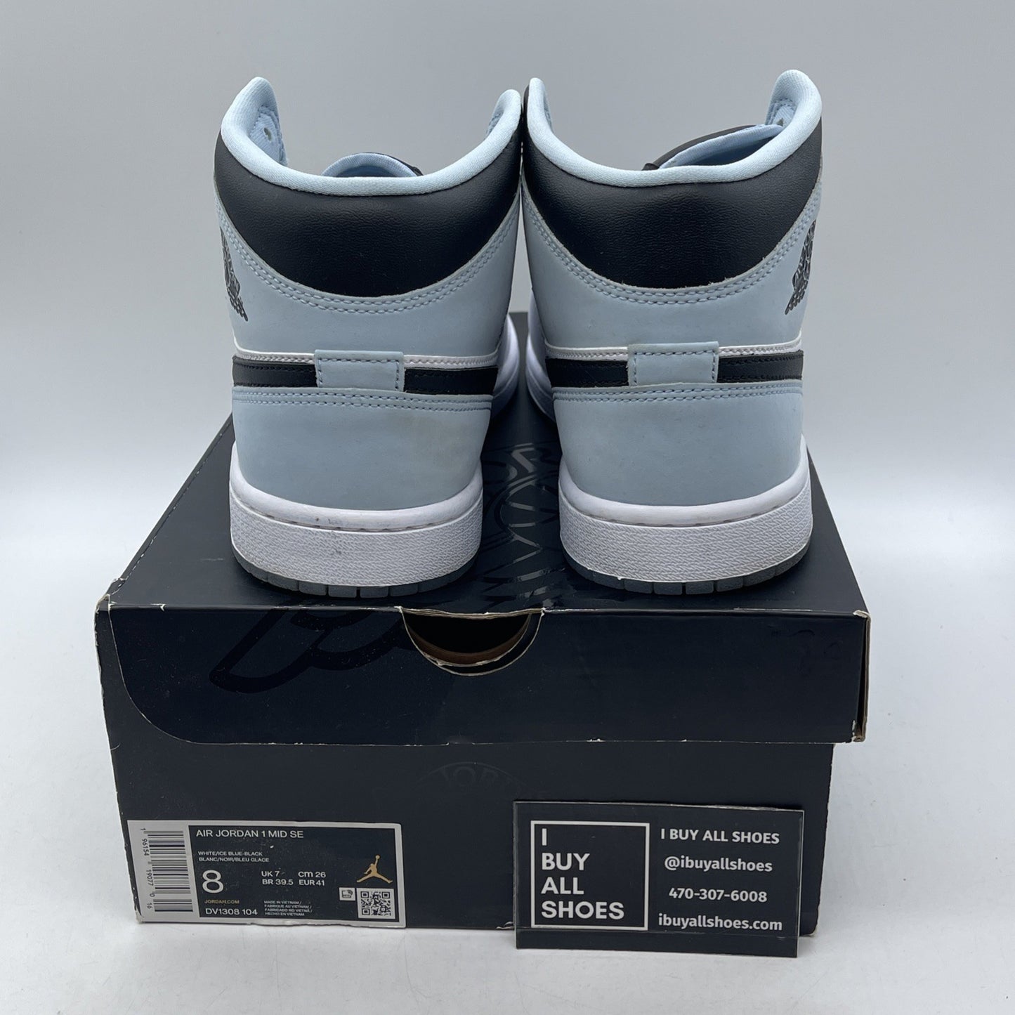 Size 8 - Air Jordan 1 Mid SE White Ice Blue (DV1308-104)