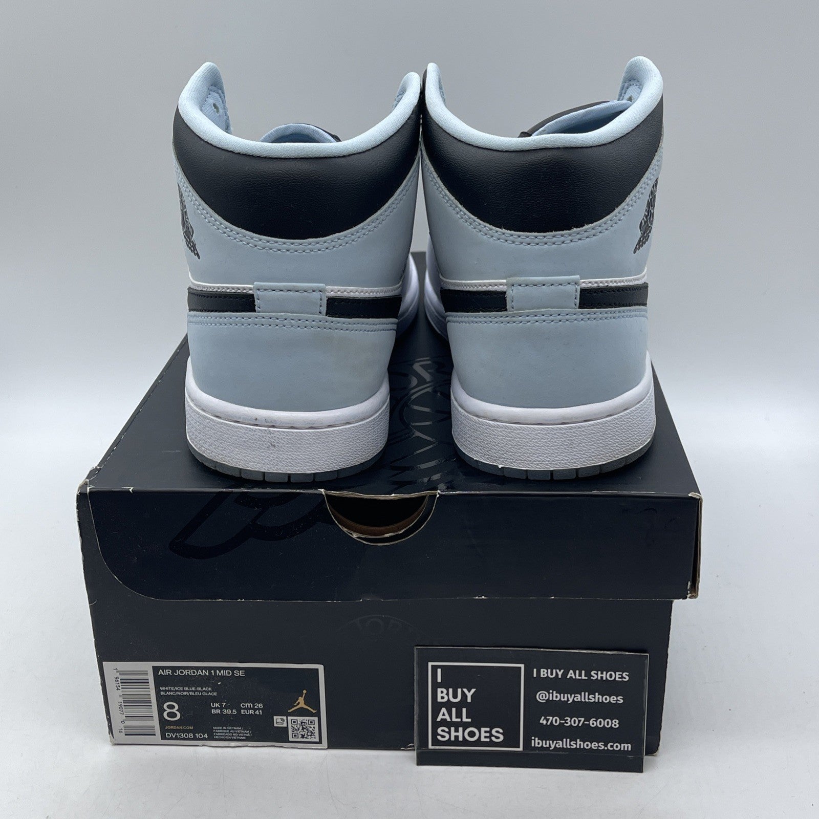 Size 8 - Air Jordan 1 Mid SE White Ice Blue (DV1308-104)