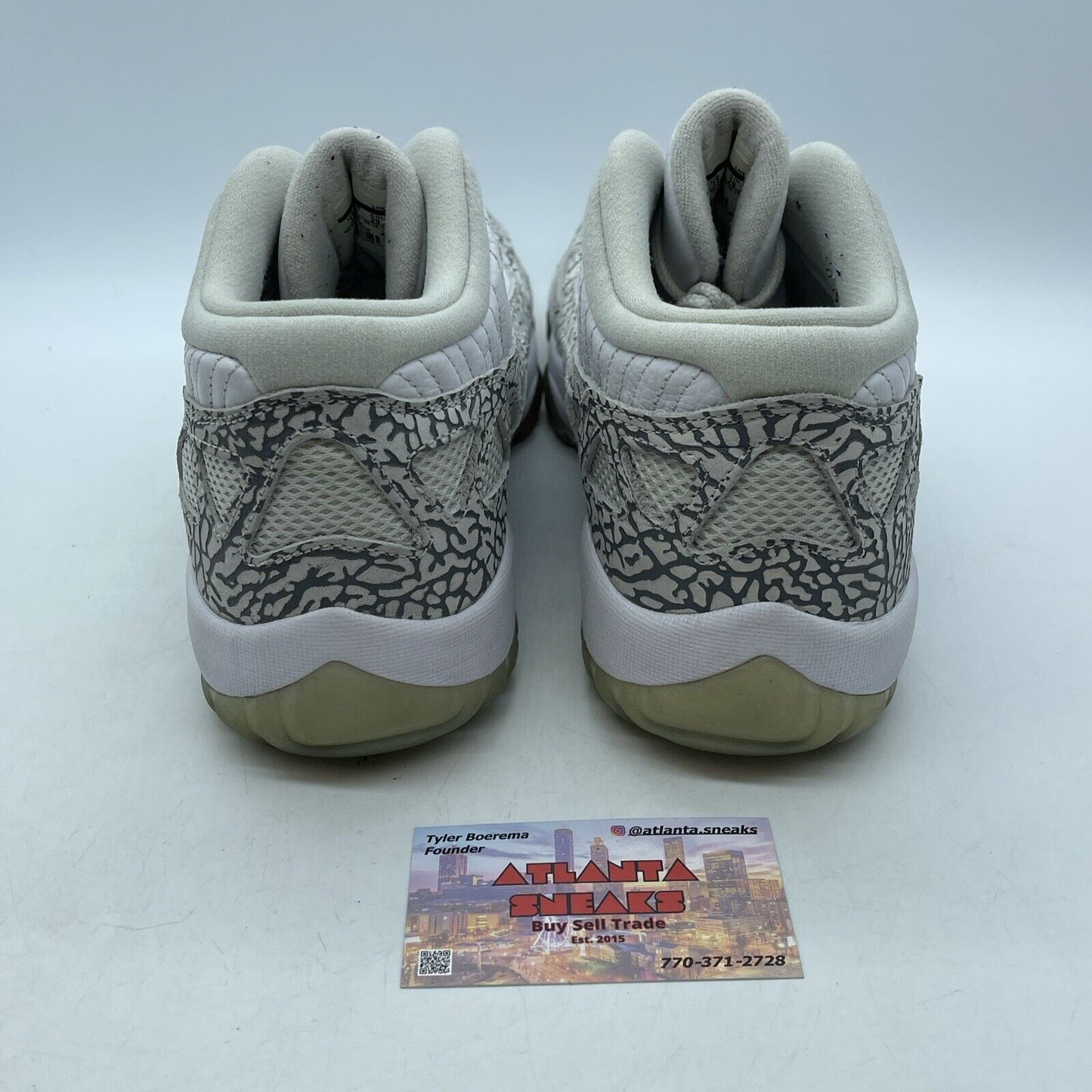 Size 11 - Air Jordan 11 IE 2015 Low Cobalt Grey White Suede Leather (306008-102)