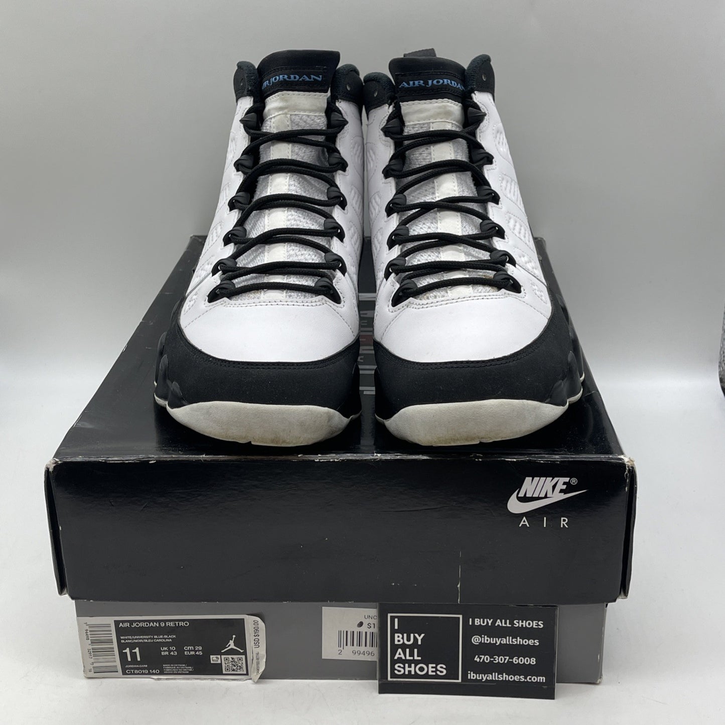 Size 11 - Air Jordan 9 Retro University Blue 2020 (CT8019-140)