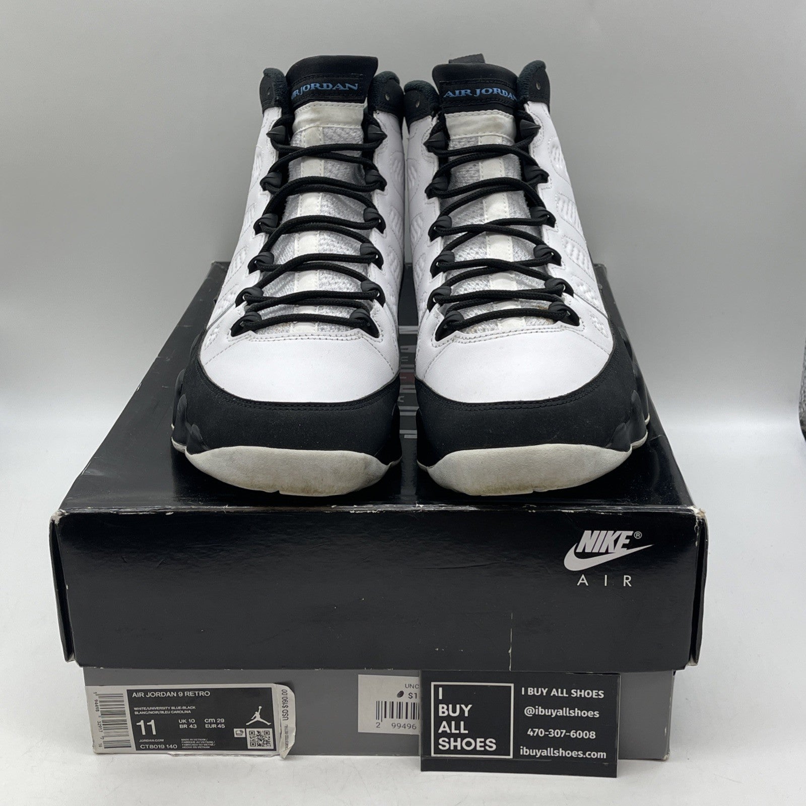 Size 11 - Air Jordan 9 Retro University Blue 2020 (CT8019-140)