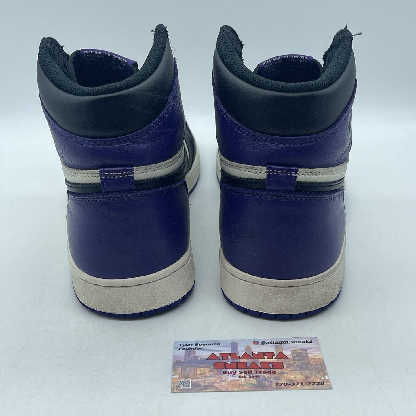 Size 12 - Air Jordan 1 Retro OG High Court Purple White Black (555088-501)