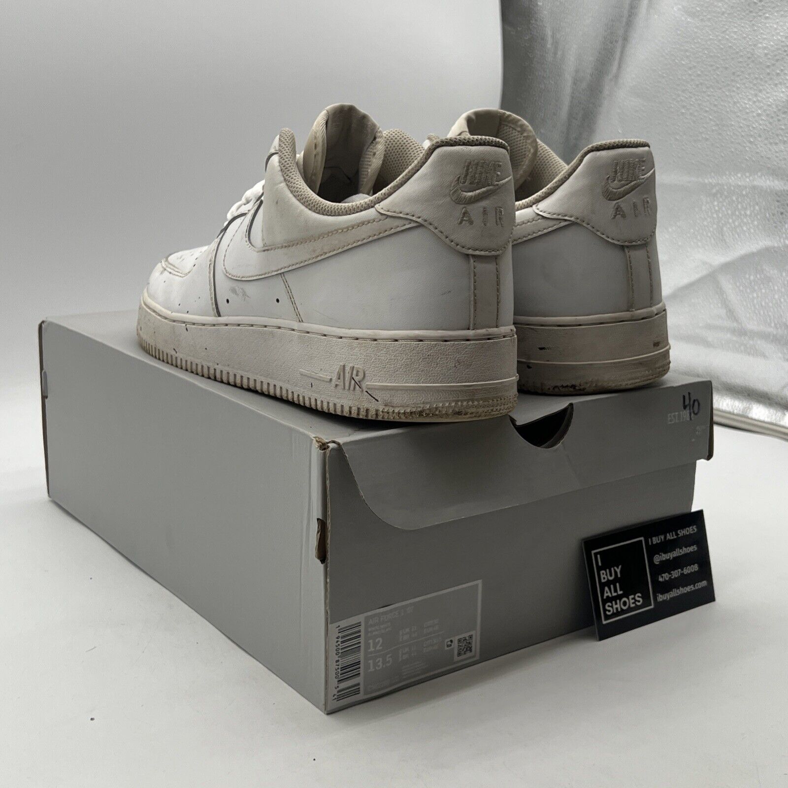 Size 12 - Nike Air Force 1 '07 Low Triple White (CW2288-111)
