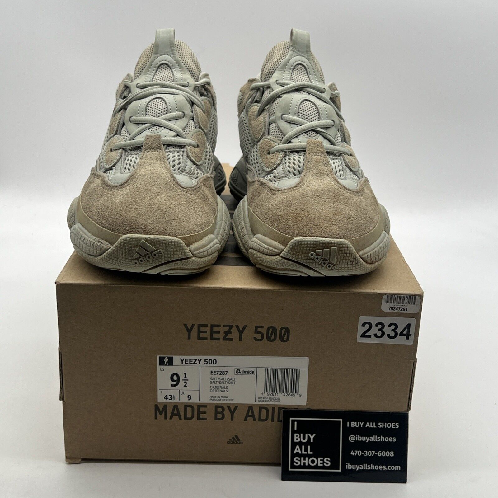 Size 9.5 - Adidas Yeezy 500 Salt (EE7287)