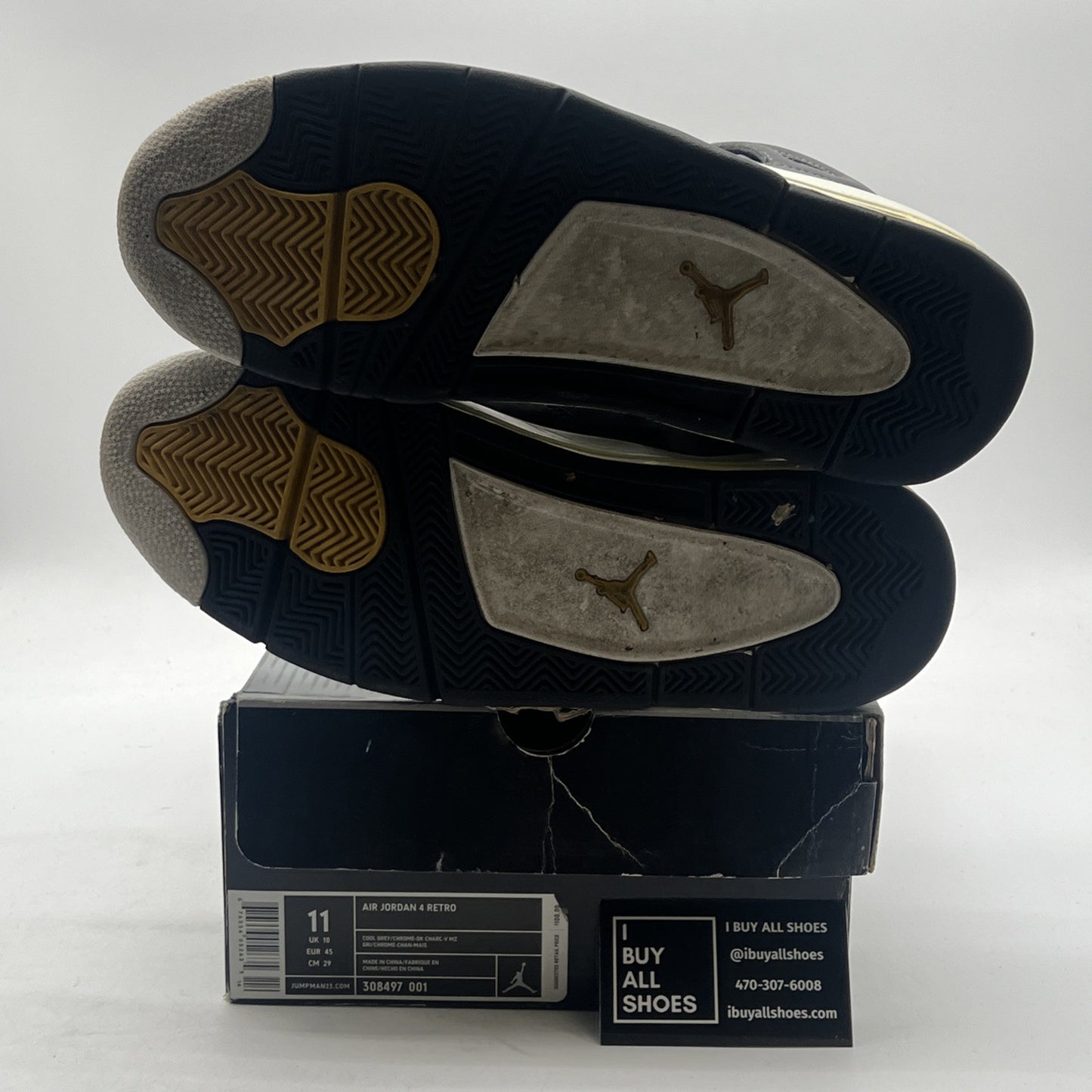 Size 11 - Air Jordan 4 Retro 2004 Cool Grey (308497-001)