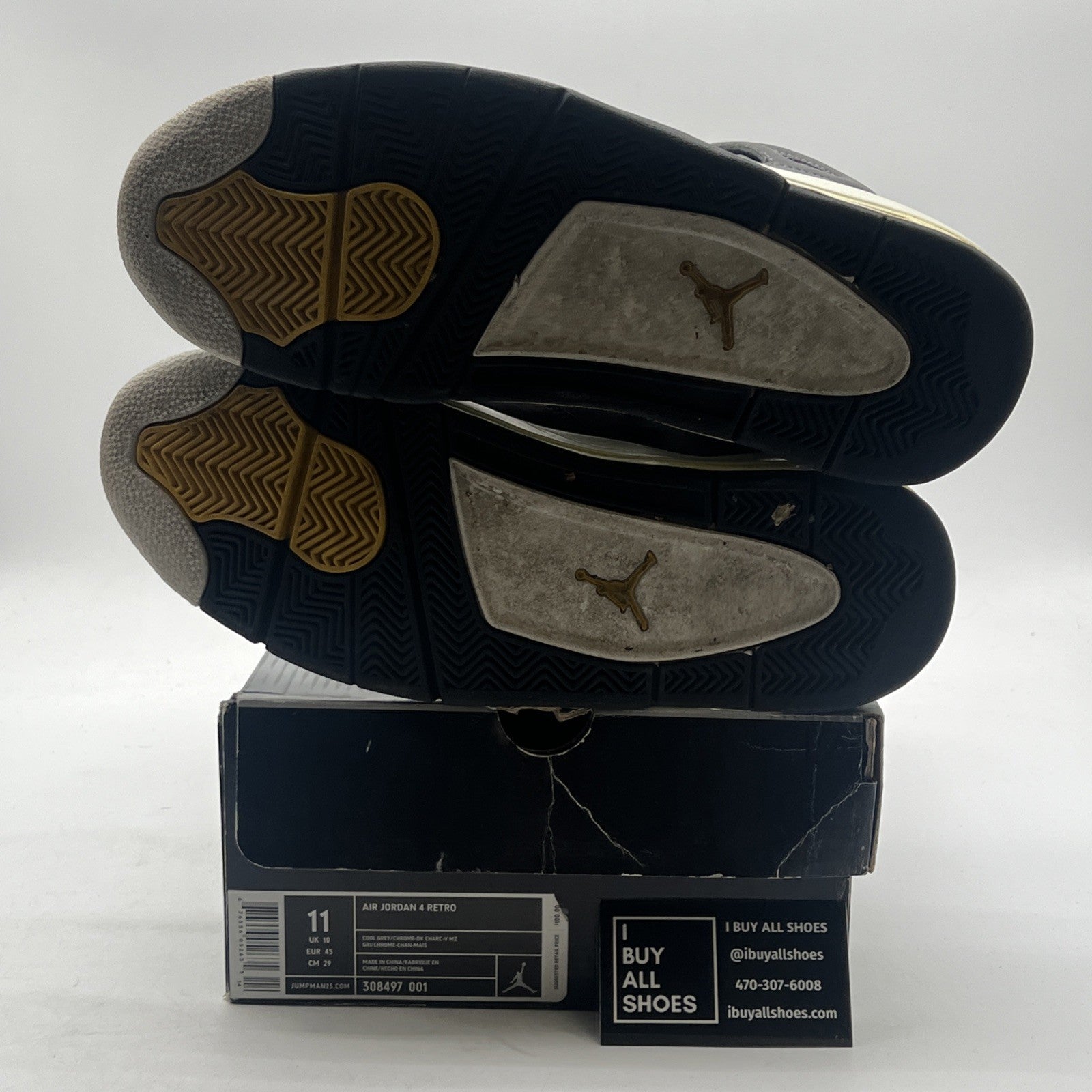 Size 11 - Air Jordan 4 Retro 2004 Cool Grey (308497-001)