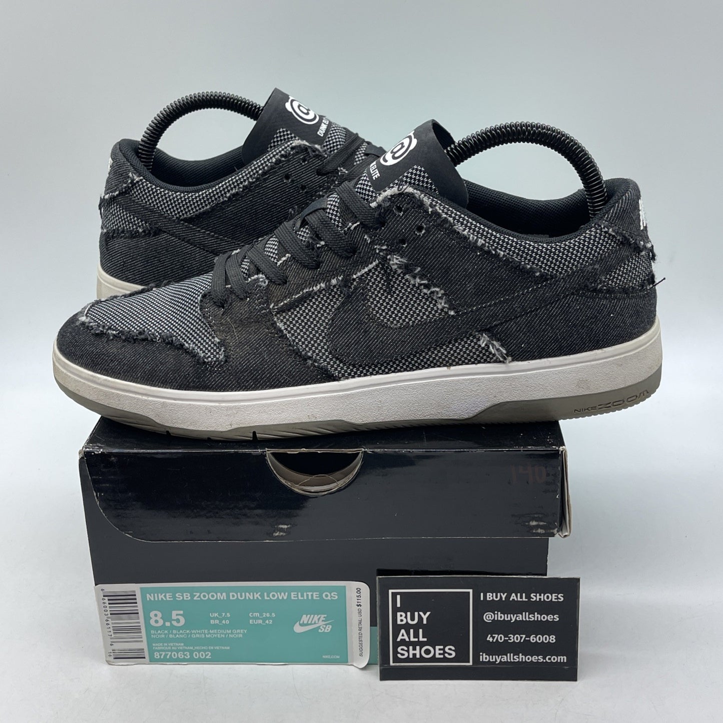 Size 8.5 - Medicom Toy x Nike SB Dunk Elite Low Black (877063-002)
