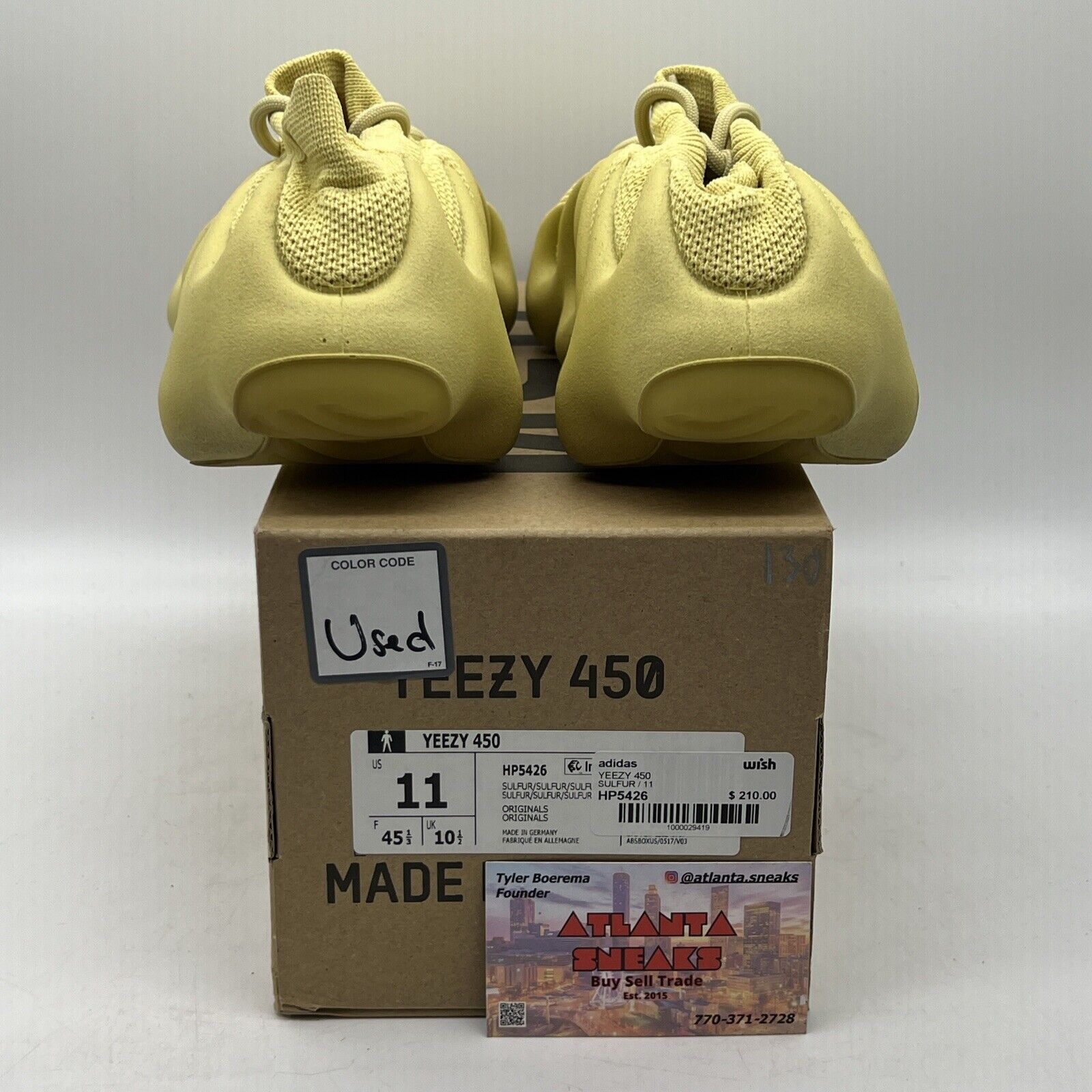 Size 11 - adidas Yeezy 450 Sulfur (HP5426)