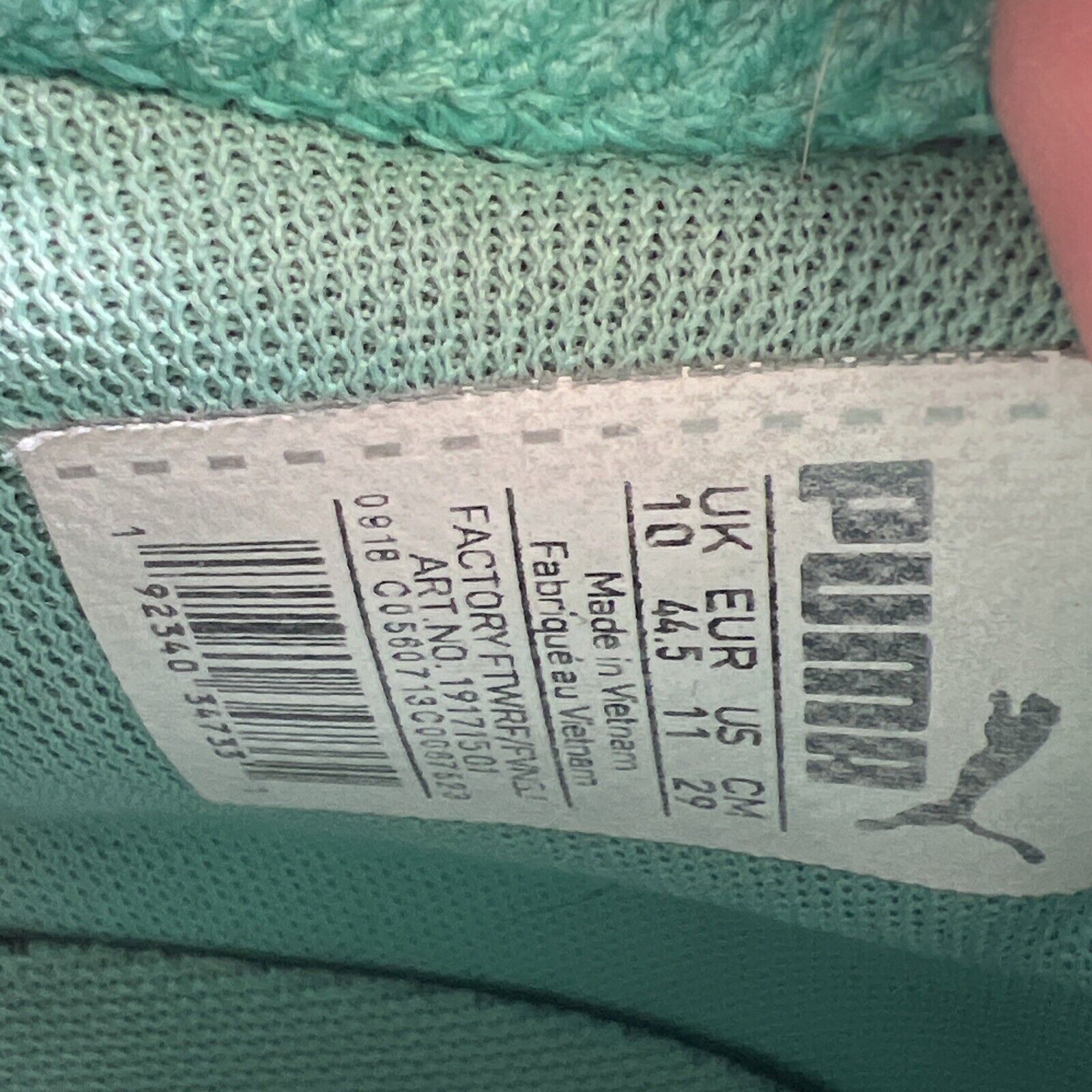 Size 10 -PUMA Men’s Clyde Court Ocean Drive Biscay Green Pink (191715-01)