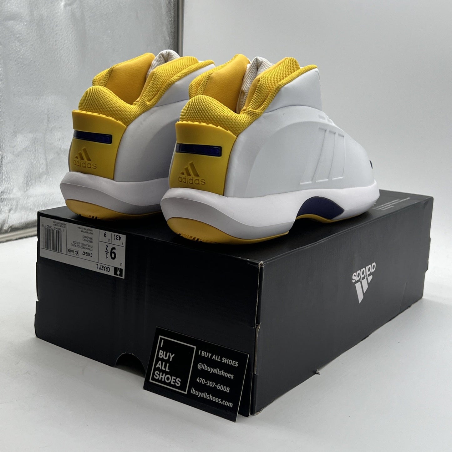 Size 9.5 - ADIDAS Crazy 1 Kobe Bryant Sneakers Lakers (GY9847)