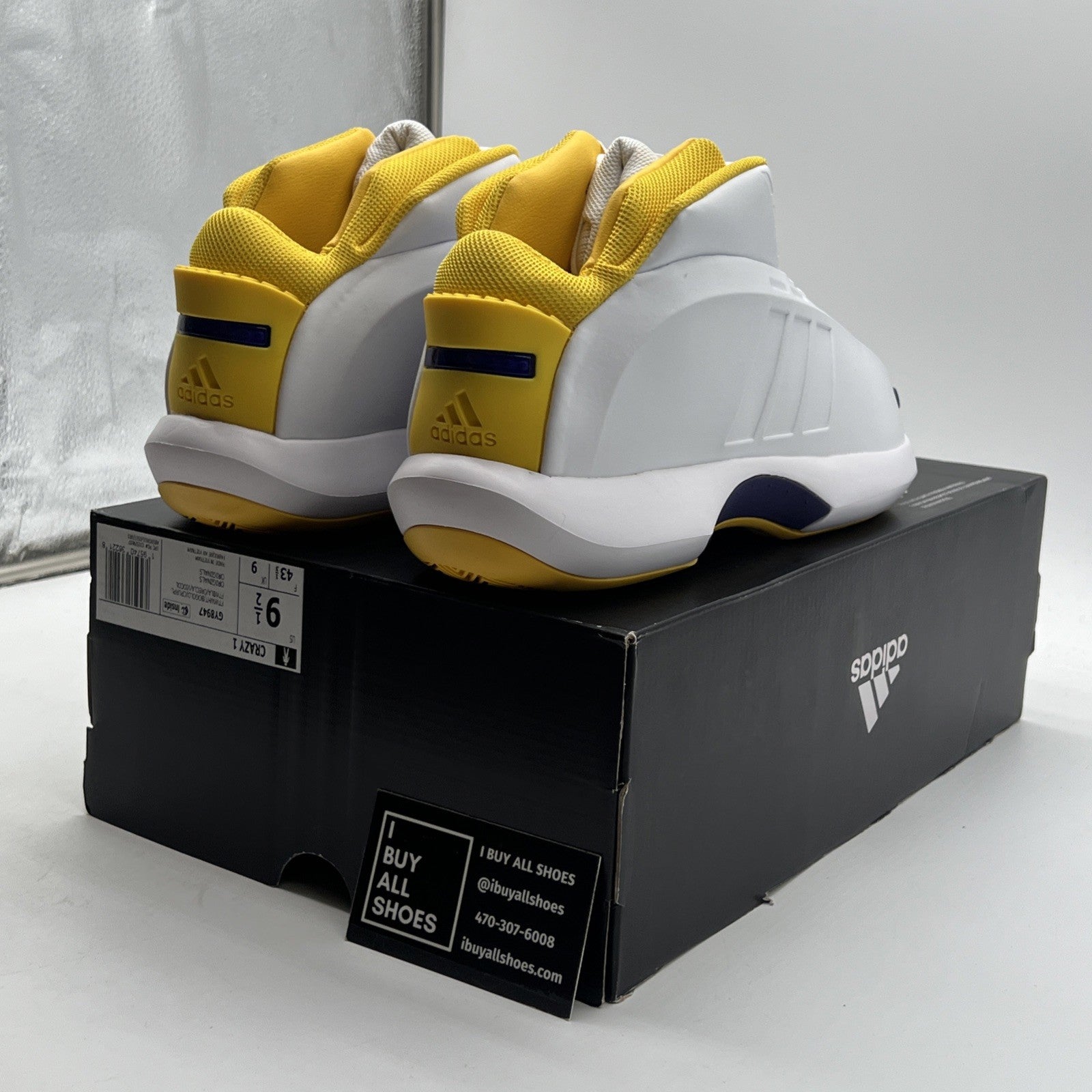 Size 9.5 - ADIDAS Crazy 1 Kobe Bryant Sneakers Lakers (GY9847)