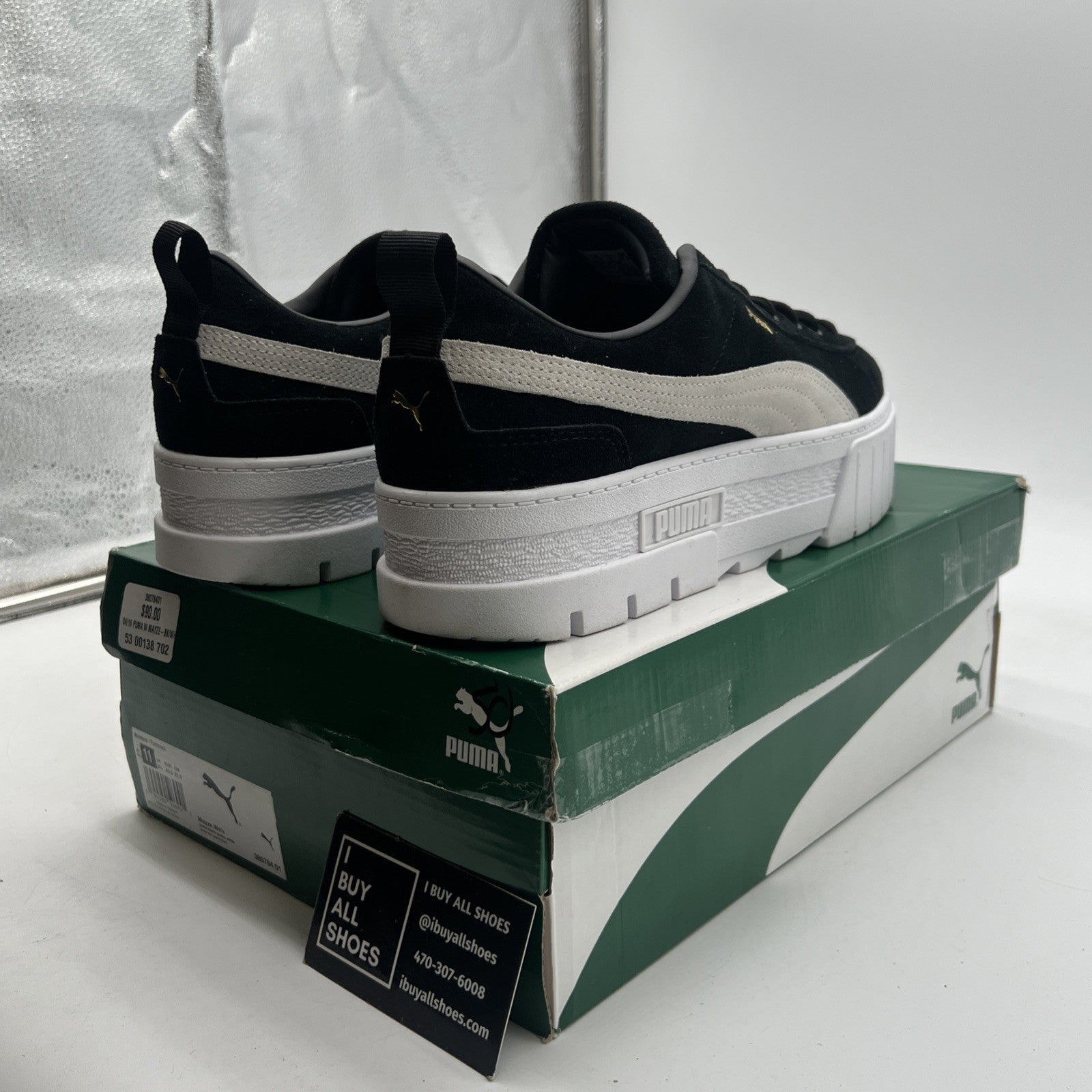 Size 11 - PUMA Mayze Black White W (380784-01)