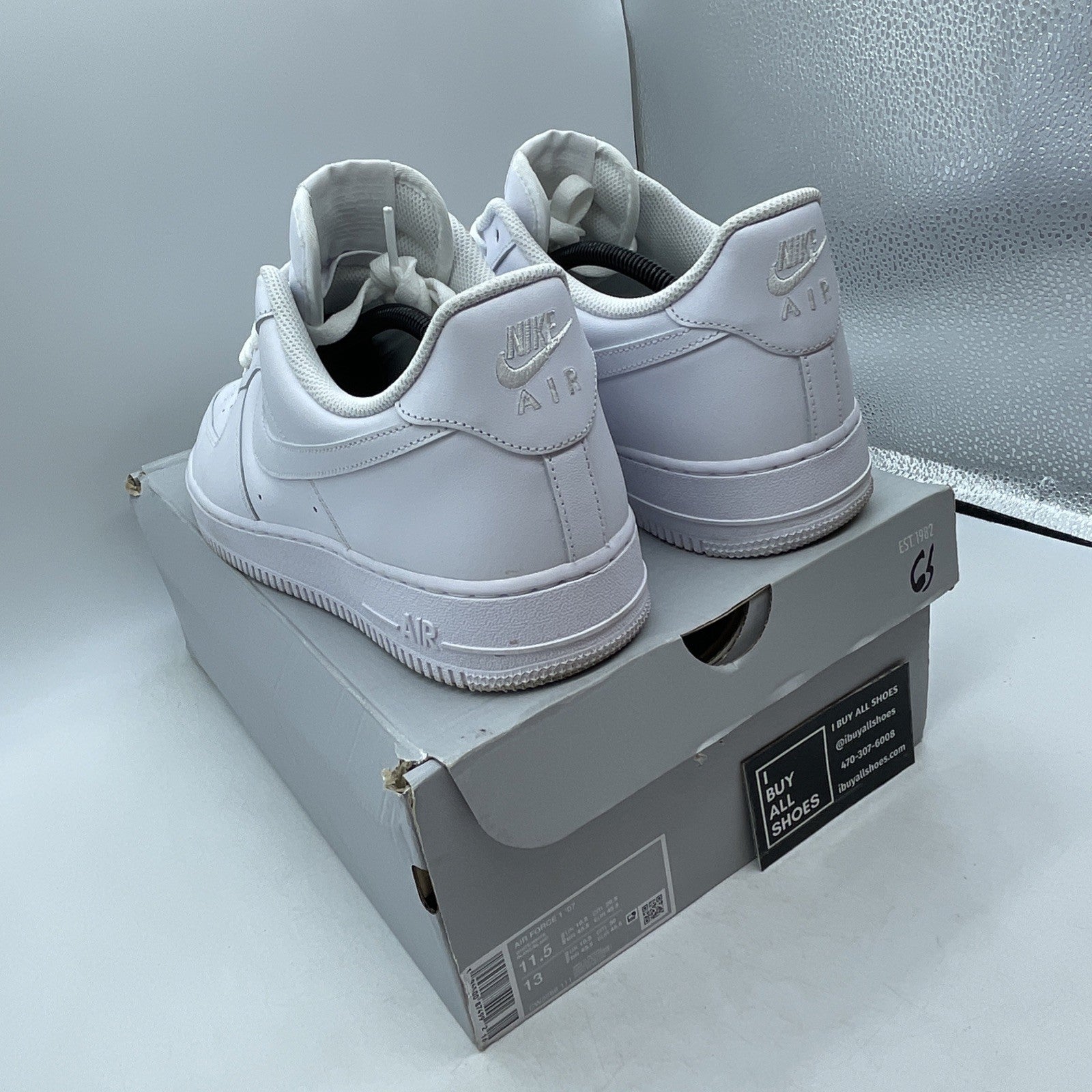 Size 11.5 - Nike Air Force 1 '07 Low Triple White (CW2288-111)