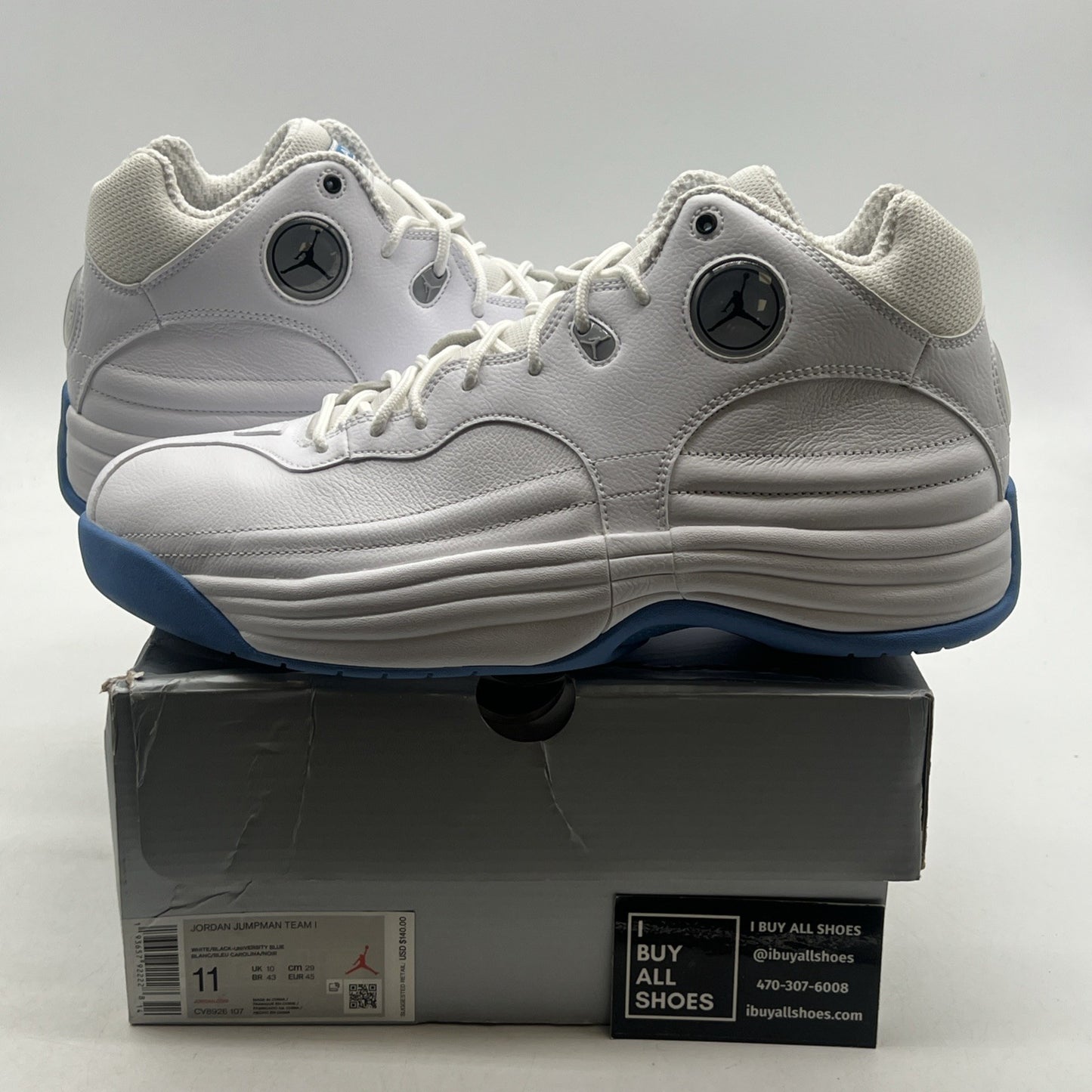 Size 11 - Jordan Jumpman Team 1 White University Blue (CV8926-107)