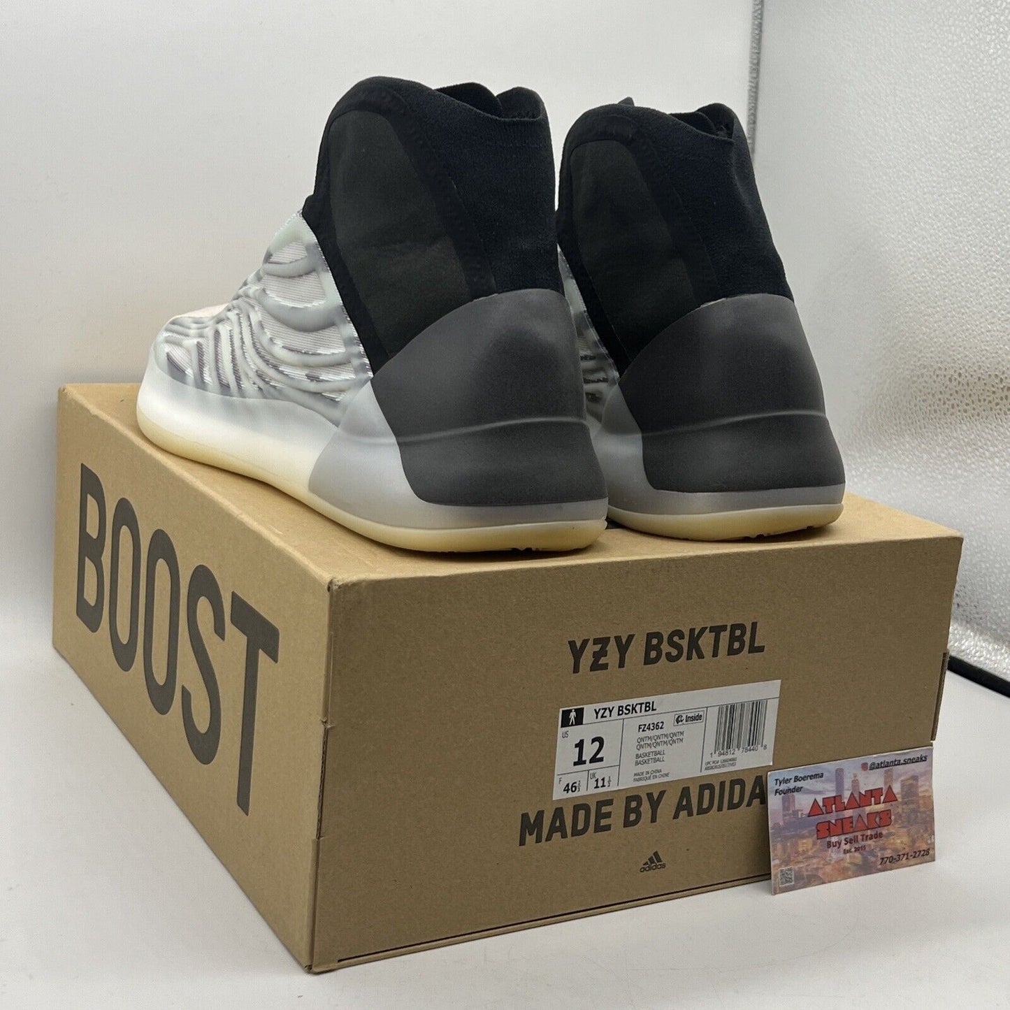 Size 12 - adidas Yeezy Basketball Quantum Black Suede (FZ4362)