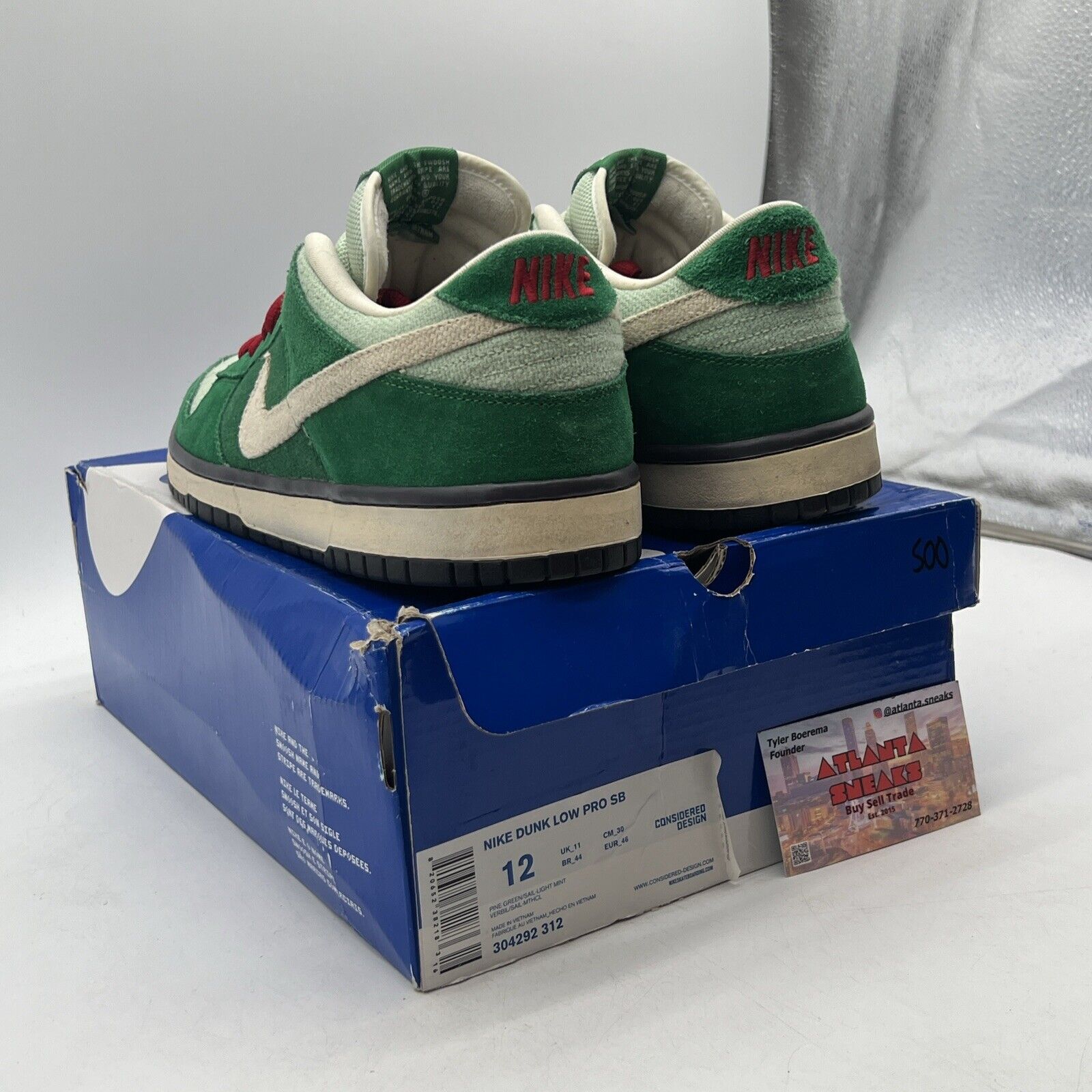 Size 12 - Nike Dunk Pro SB Low Green Suede (304292-312)