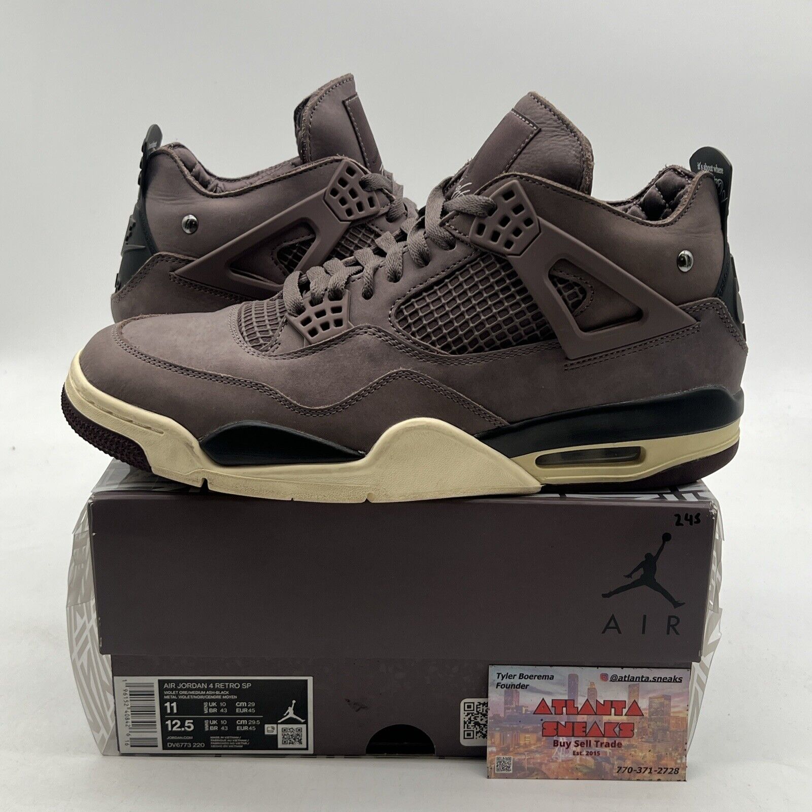 Size 11 - Air Jordan 4 Retro x A Ma Maniere Mid Violet Ore (DV6773-220)