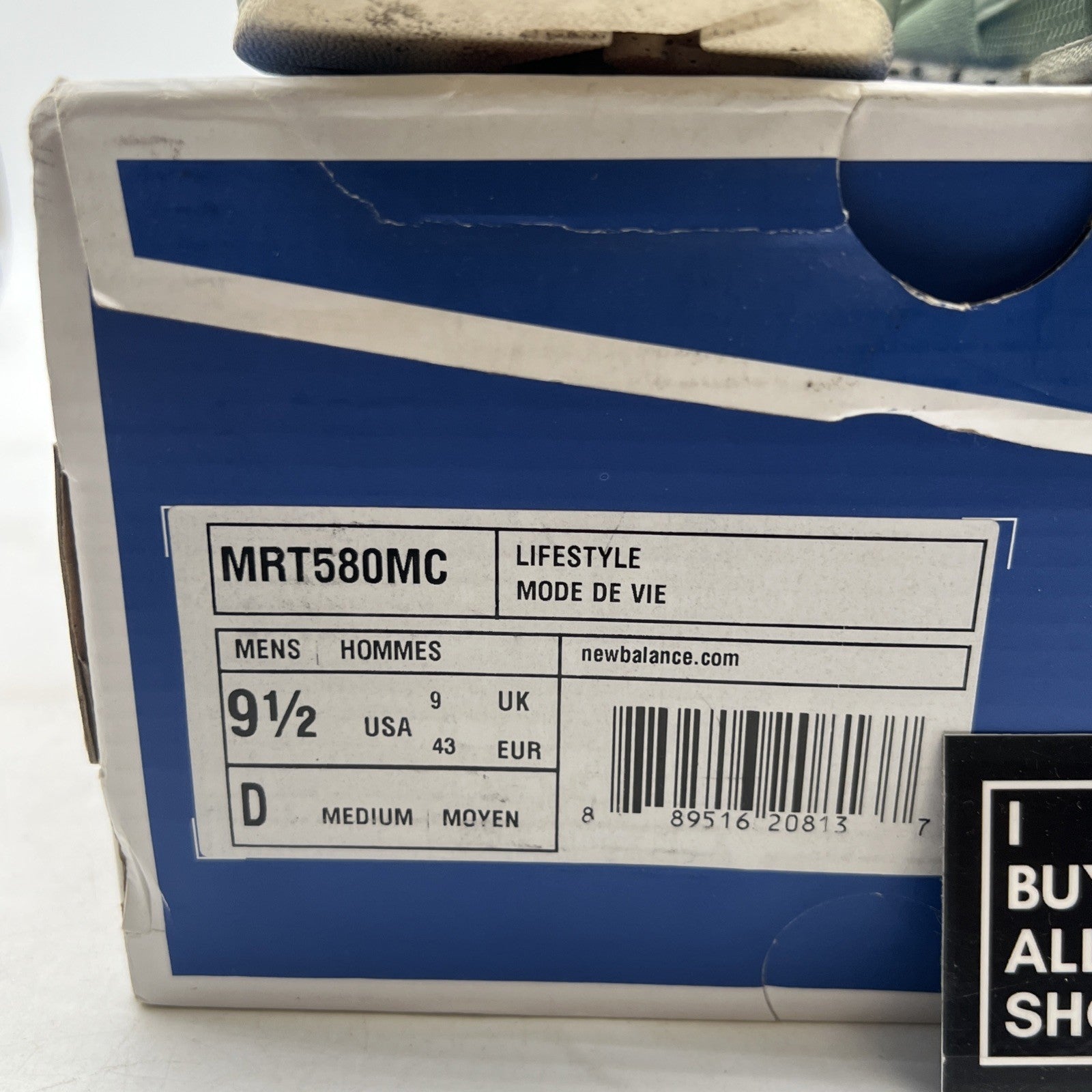 Size 9.5 - New Balance 580 Mint - (MRT580MC)