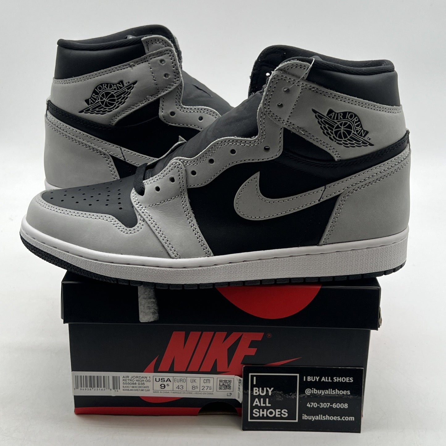 Size 9.5 - Air Jordan 1 Retro OG High Shadow 2.0 (555088-035)