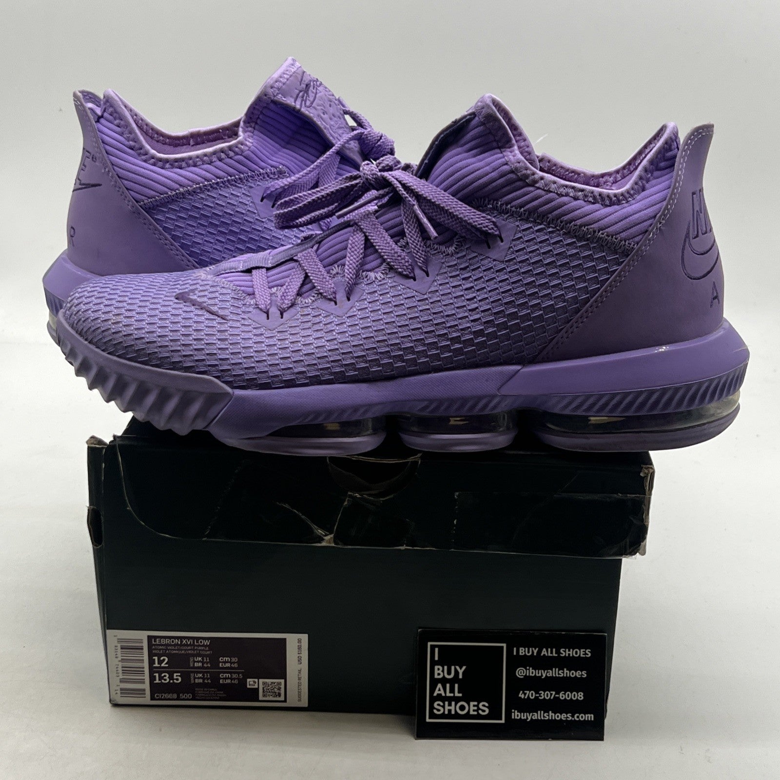 Size 12 - Nike LeBron 16 Low Atomic Purple (CL2668-500)
