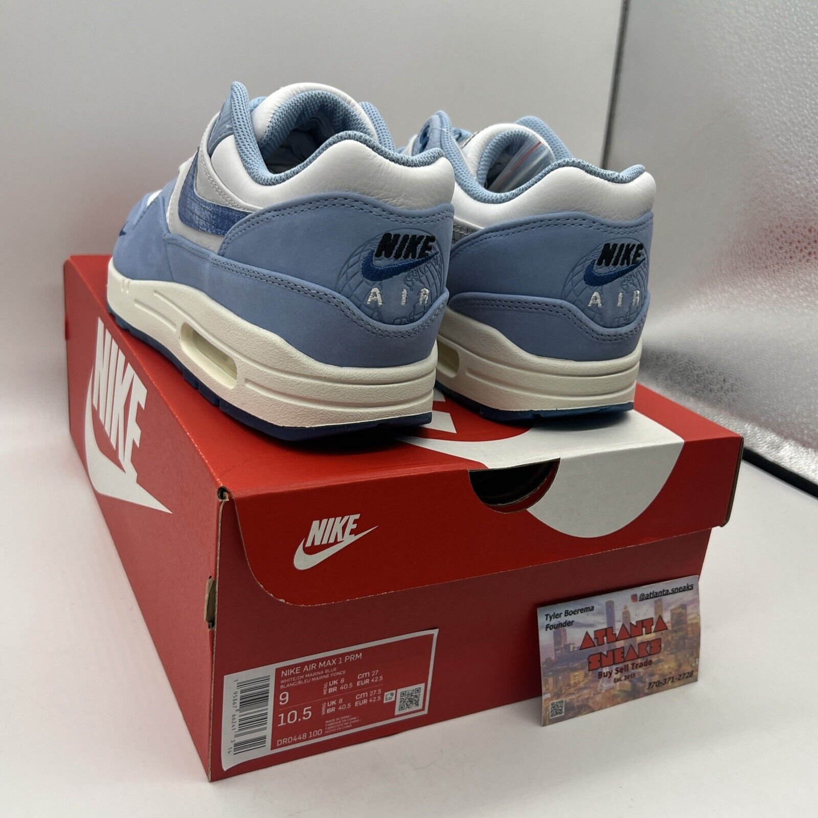 Size 9 - Nike Air Max 1 Premium Air Max Day - Blueprint Brand New Og All DS