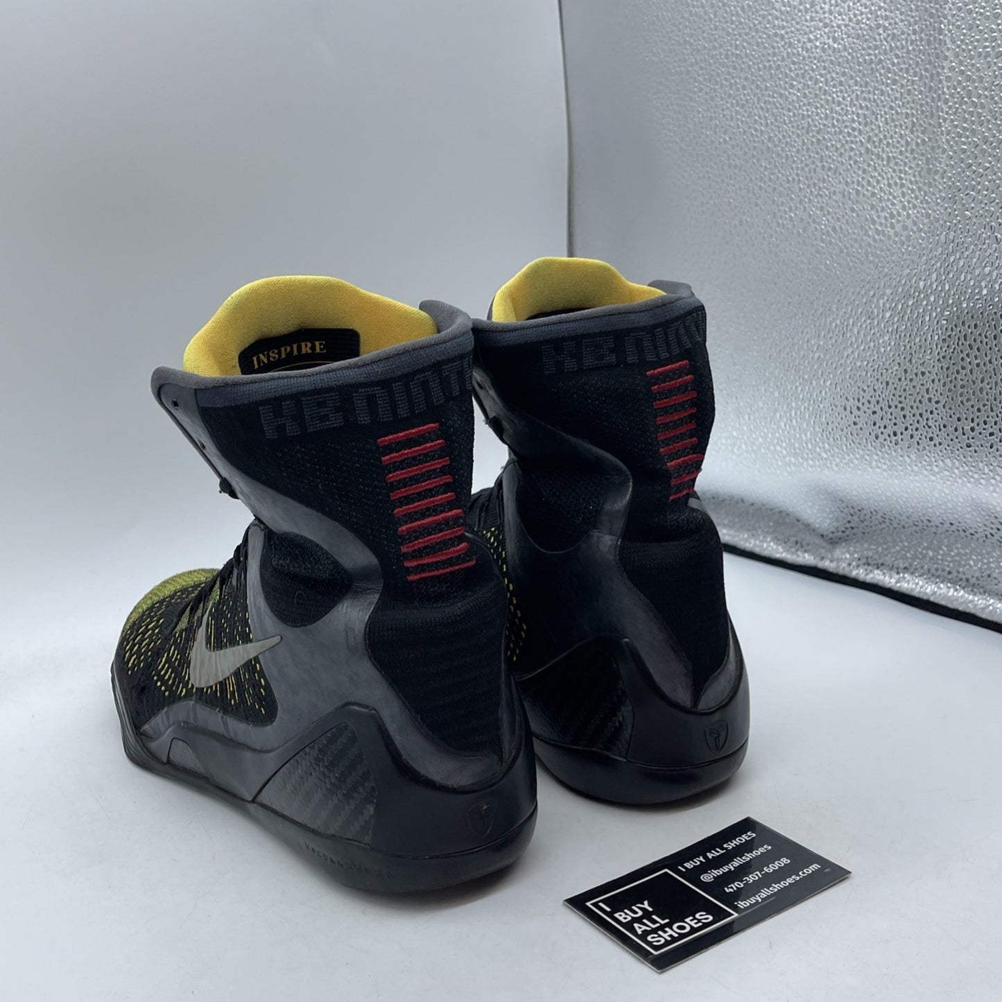 Size 9.5 - Nike Kobe 9 Elite Inspiration Black Yellow Suede (630847-004)