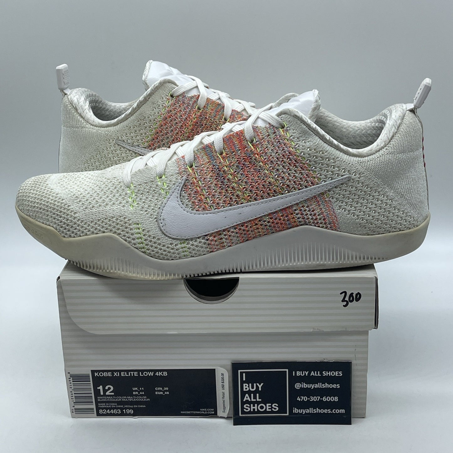 Size 12 - Nike Kobe 11 Elite 4KB Low White Horse Green Suede (824463-199)