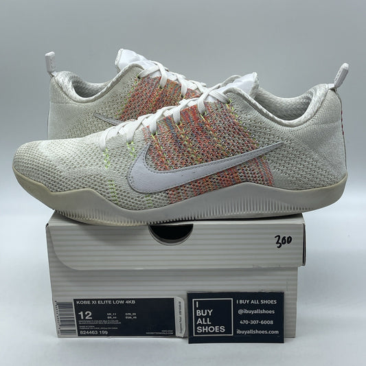 Size 12 - Nike Kobe 11 Elite 4KB Low White Horse Green Suede (824463-199)