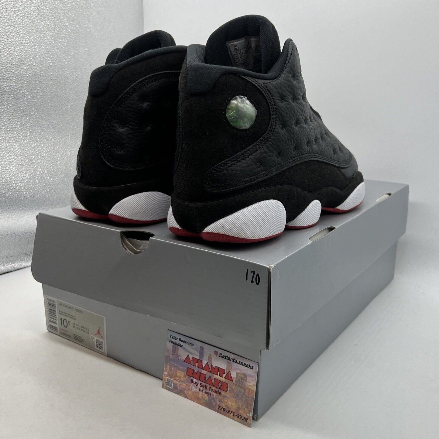 Size 10.5 - Jordan 13 Retro Mid Playoff Black Red White (414571-062)