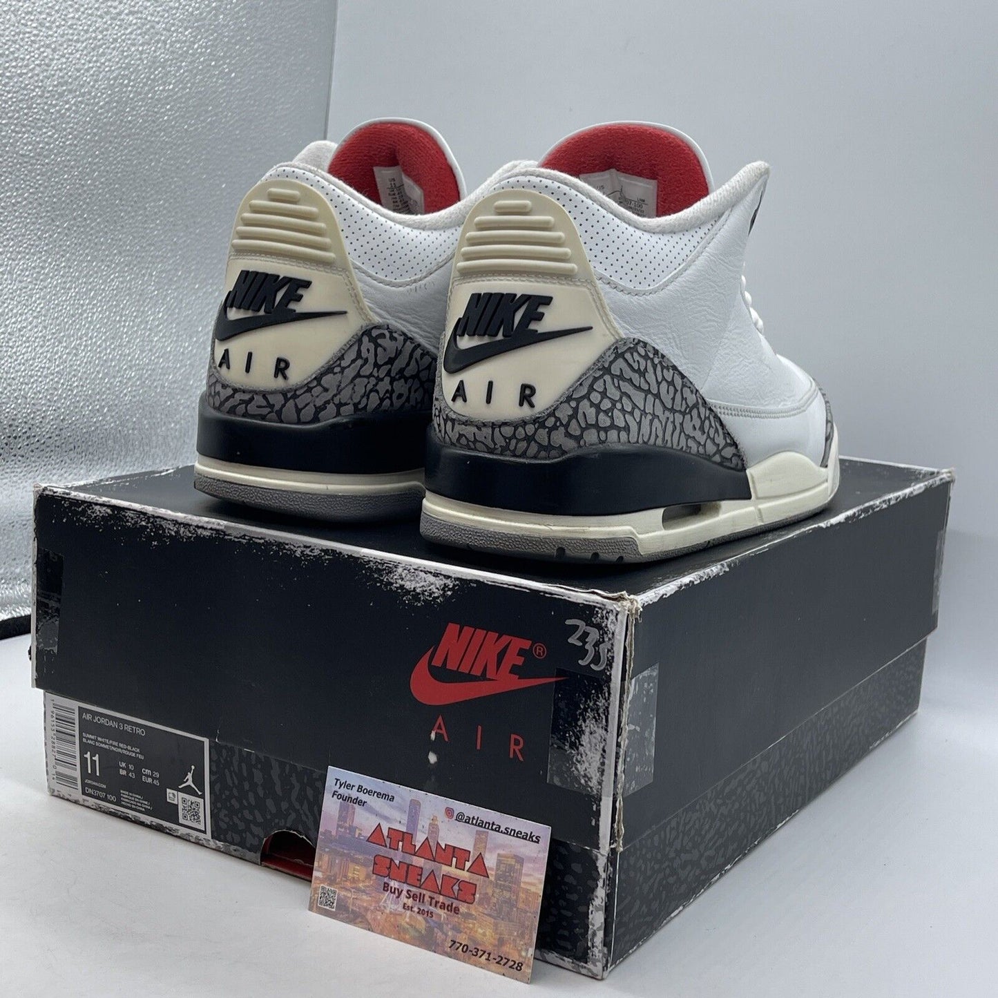 Size 11 - Jordan 3 Retro Mid White Cement Reimagined Suede Leather (DN3707-100)
