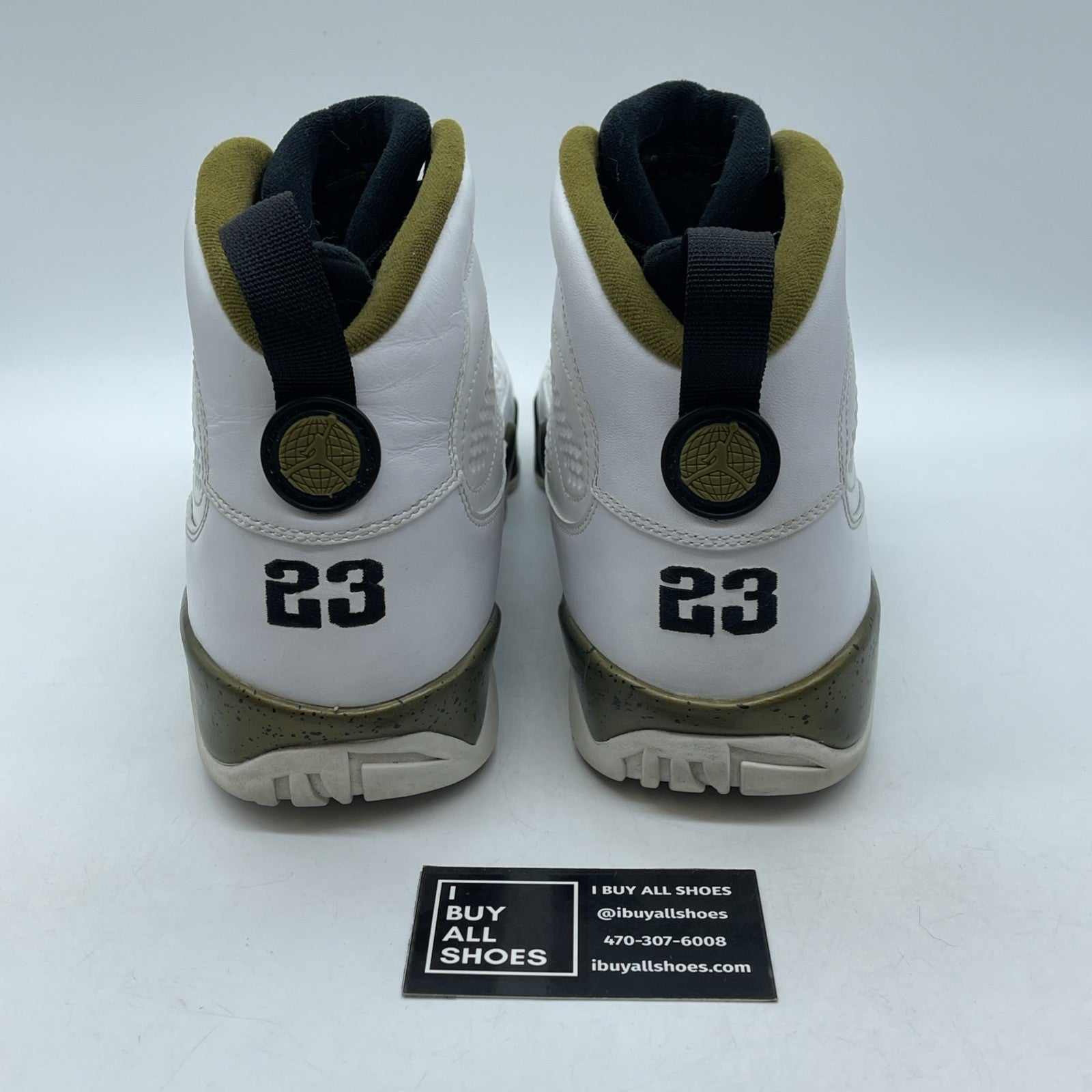 Size 12.5 - Air Jordan 9 Retro Statue White Green Leather (302370-109)