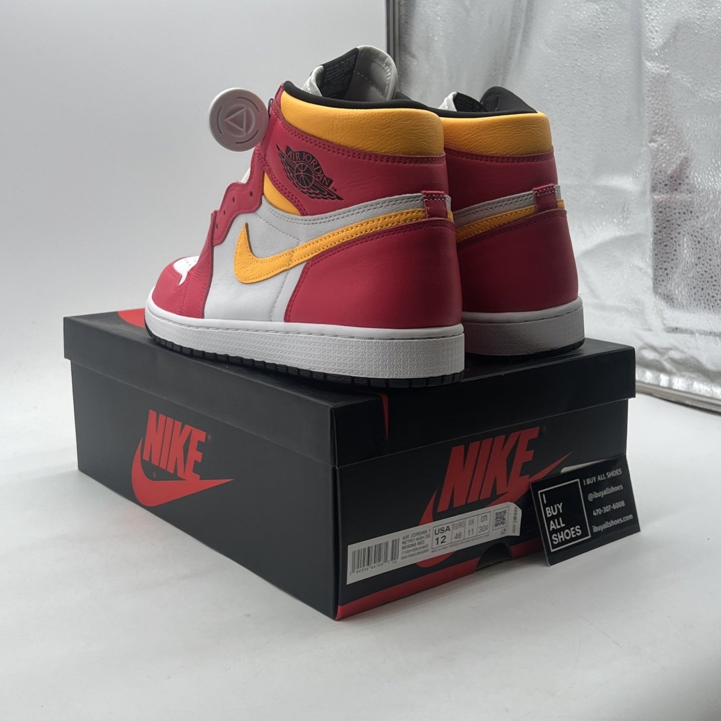 Size 12 - Air Jordan 1 Retro High OG Light Fusion Red 2021 (555088-603)