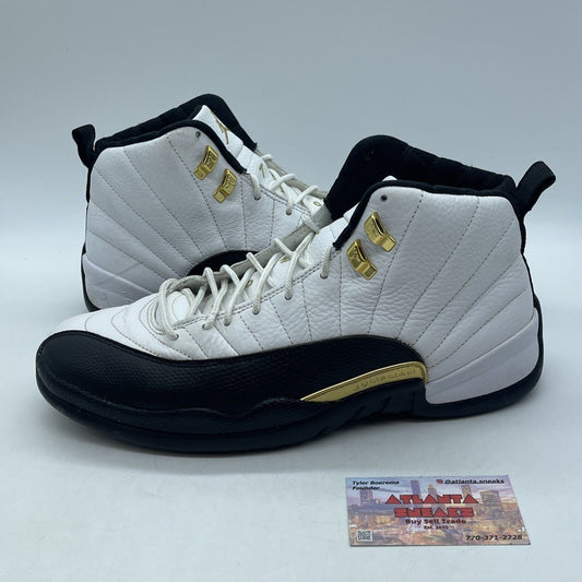 Size 11.5 - Jordan 12 Royalty Black White Gold Leather (CT8013-170)
