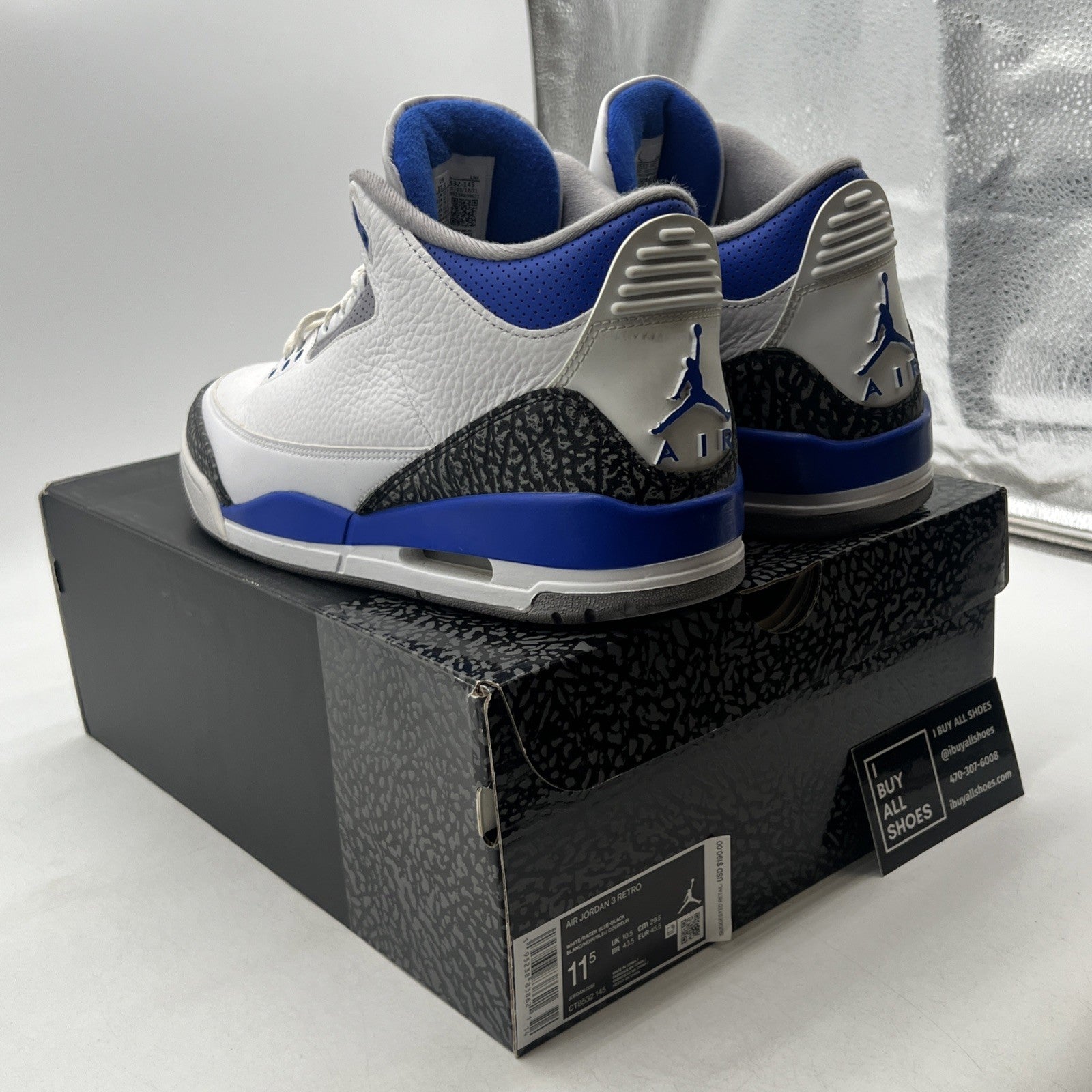 Size 11.5 - Air Jordan 3 Retro Mid Racer Blue (CT8532-145)