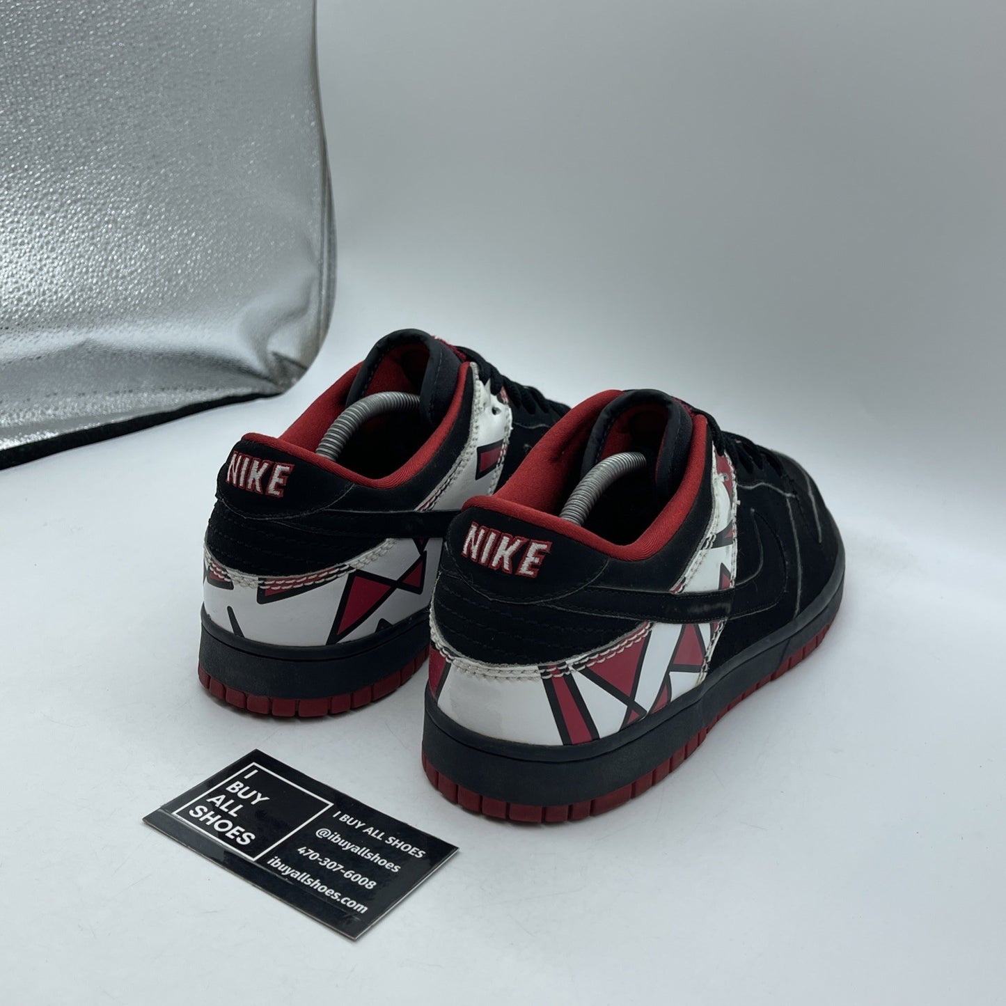 Size 11 - Nike Dunk Low Jordan Pack Black White Suede Leather (307696-002)