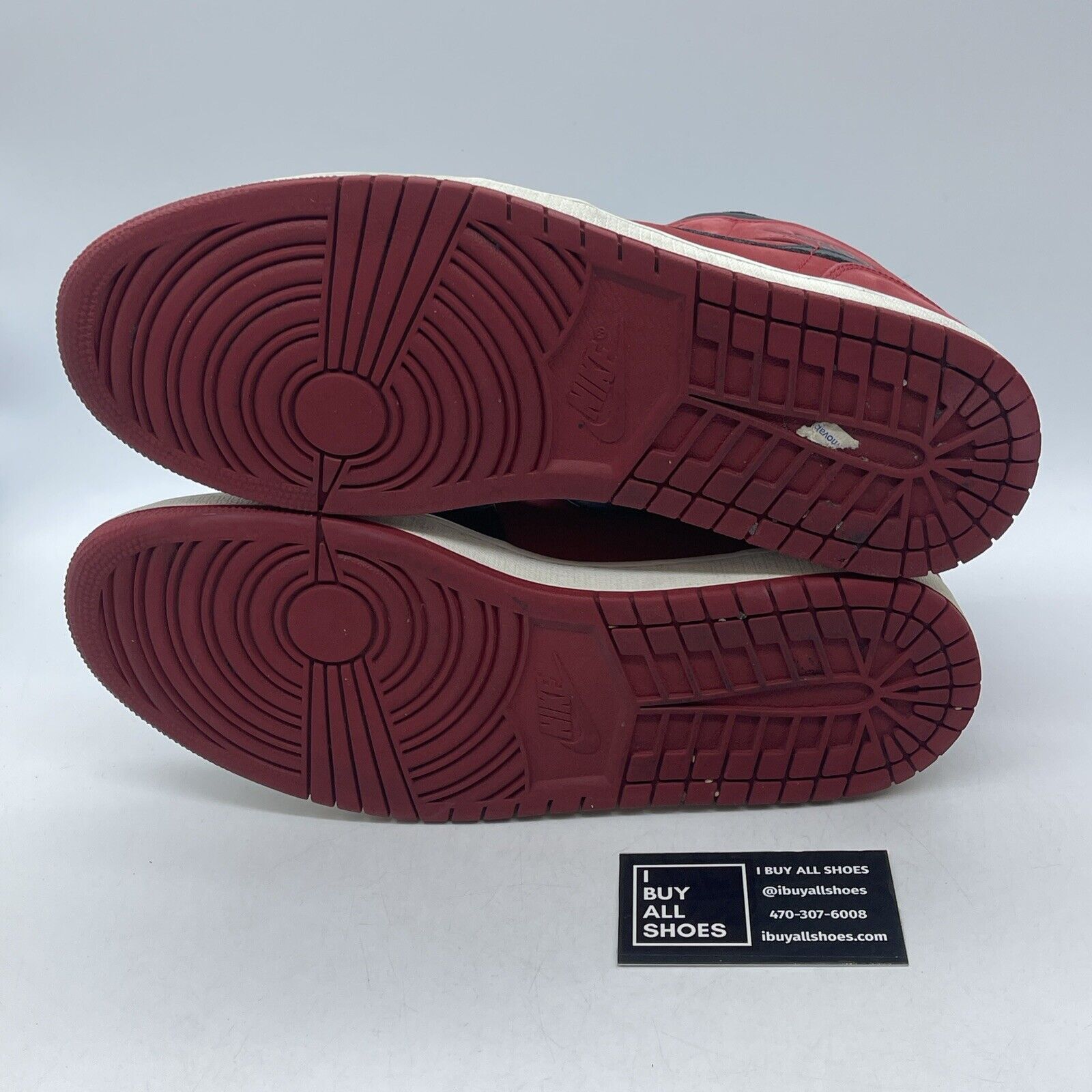 Size 12 - Air Jordan 1 Mid Reverse Banned Red Black Suede Leather (554724-610)