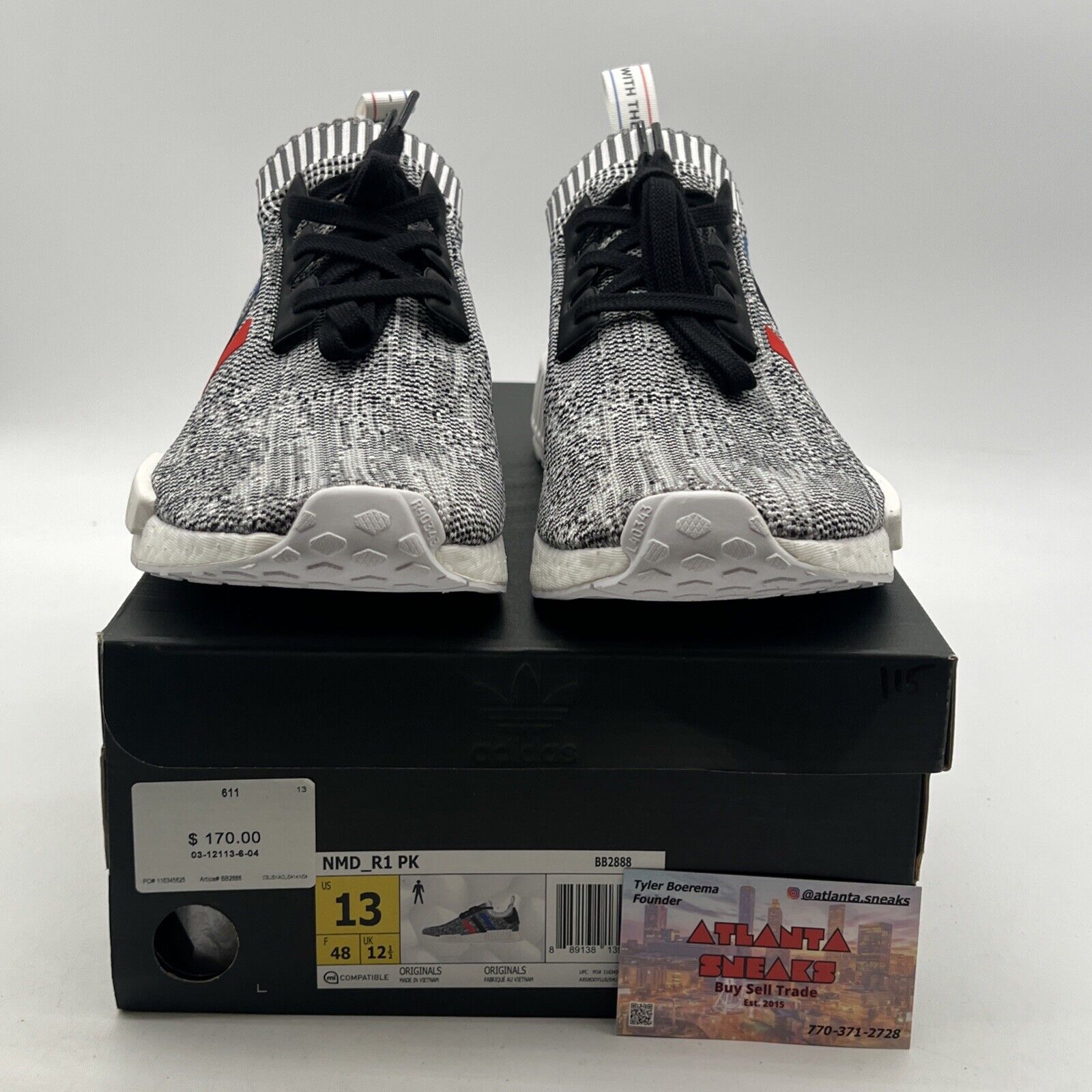Size 13 - adidas NMD_R1 Primeknit Tri Color (BB2888)