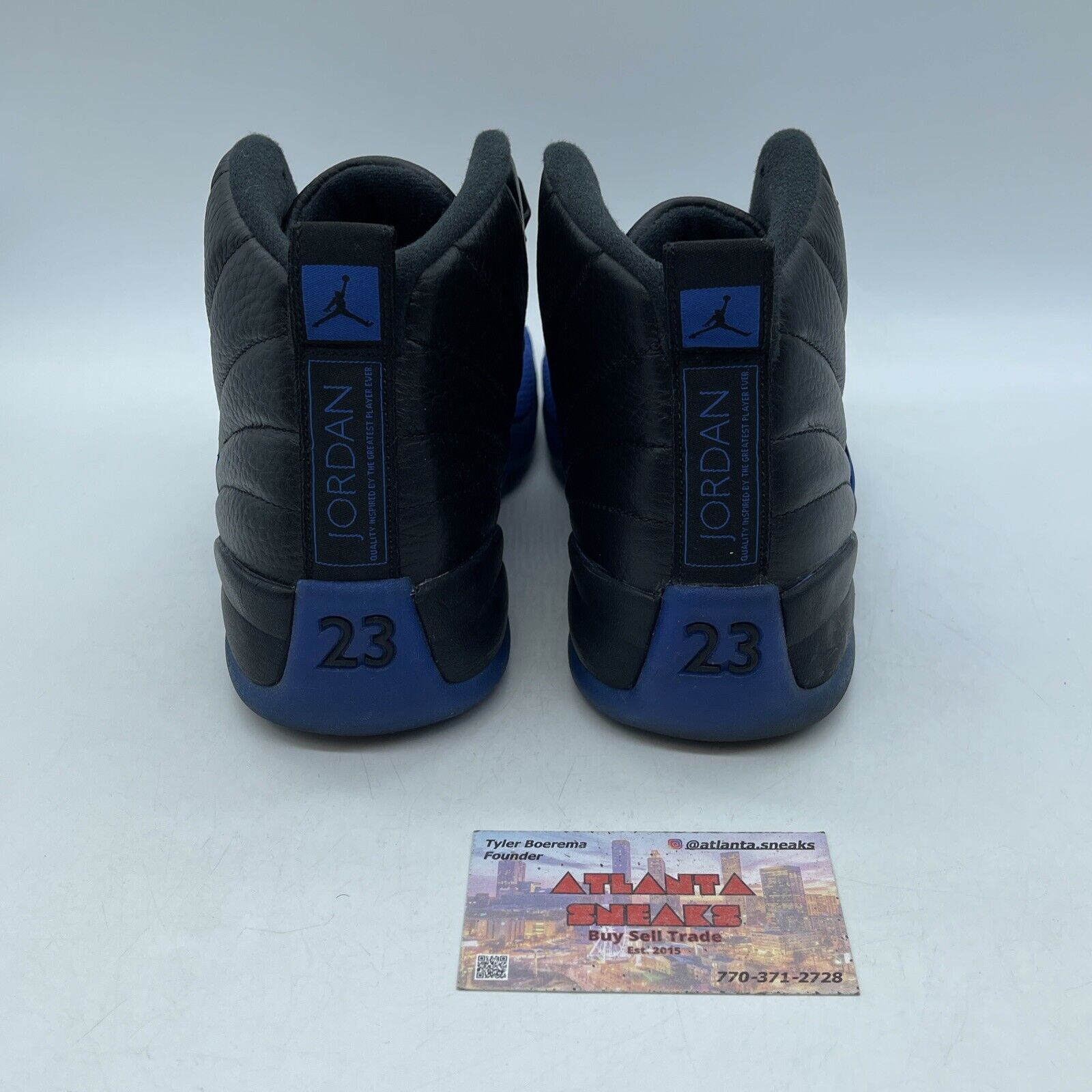 Size 8.5 - Air Jordan 12 Retro Game Royal Blue Suede Black Leather (130690-014)