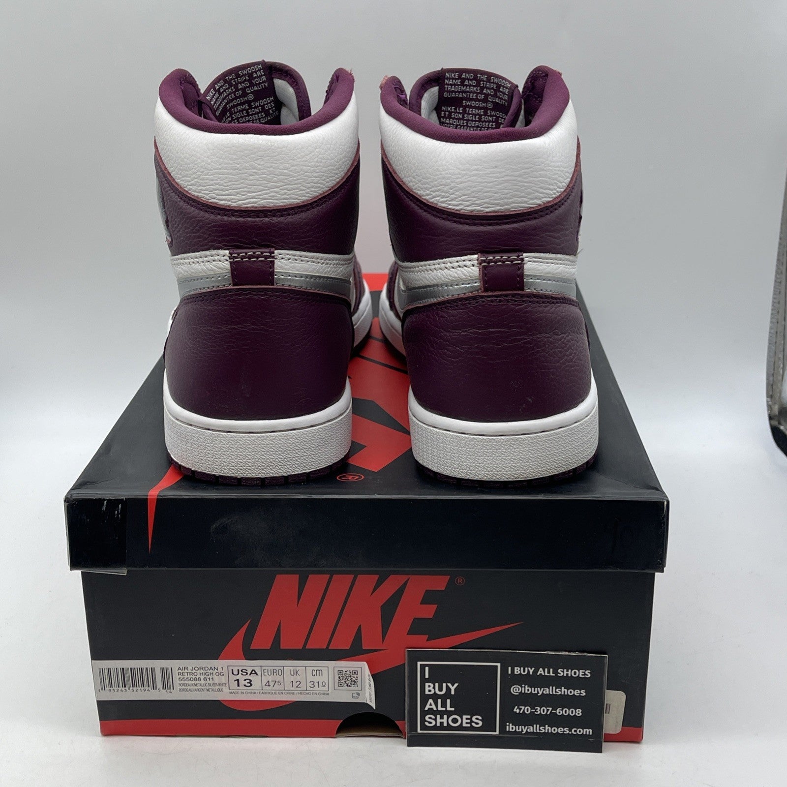 Size 13 - Air Jordan 1 Retro High OG Bordeaux (555088-611)
